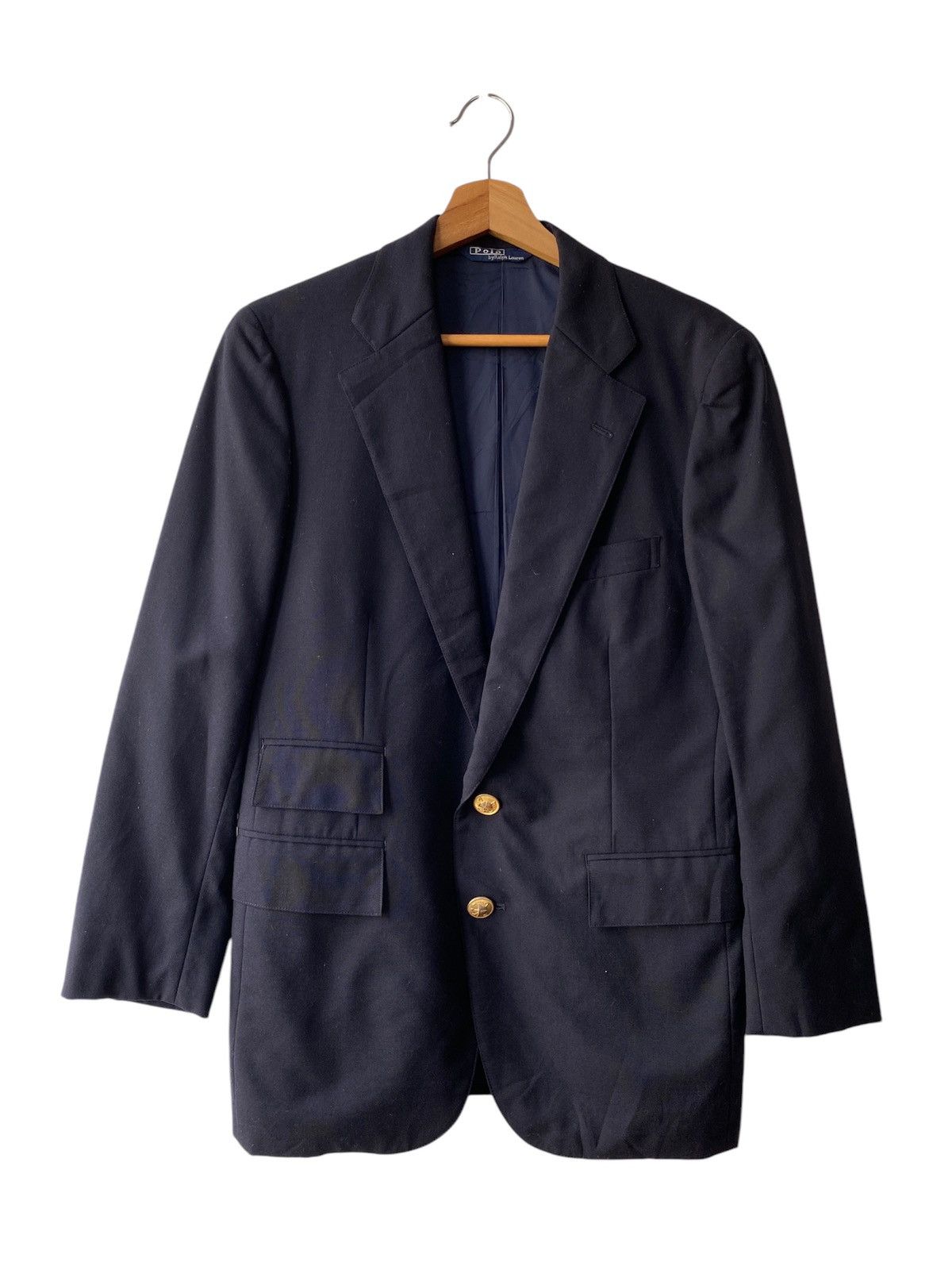 Polo Ralph Lauren × Ralph Lauren × Vintage Vintage 90s Polo Ralph Lauren Gold Button Blazer Size US M / EU 48-50 / 2 - 1 Thumbnail
