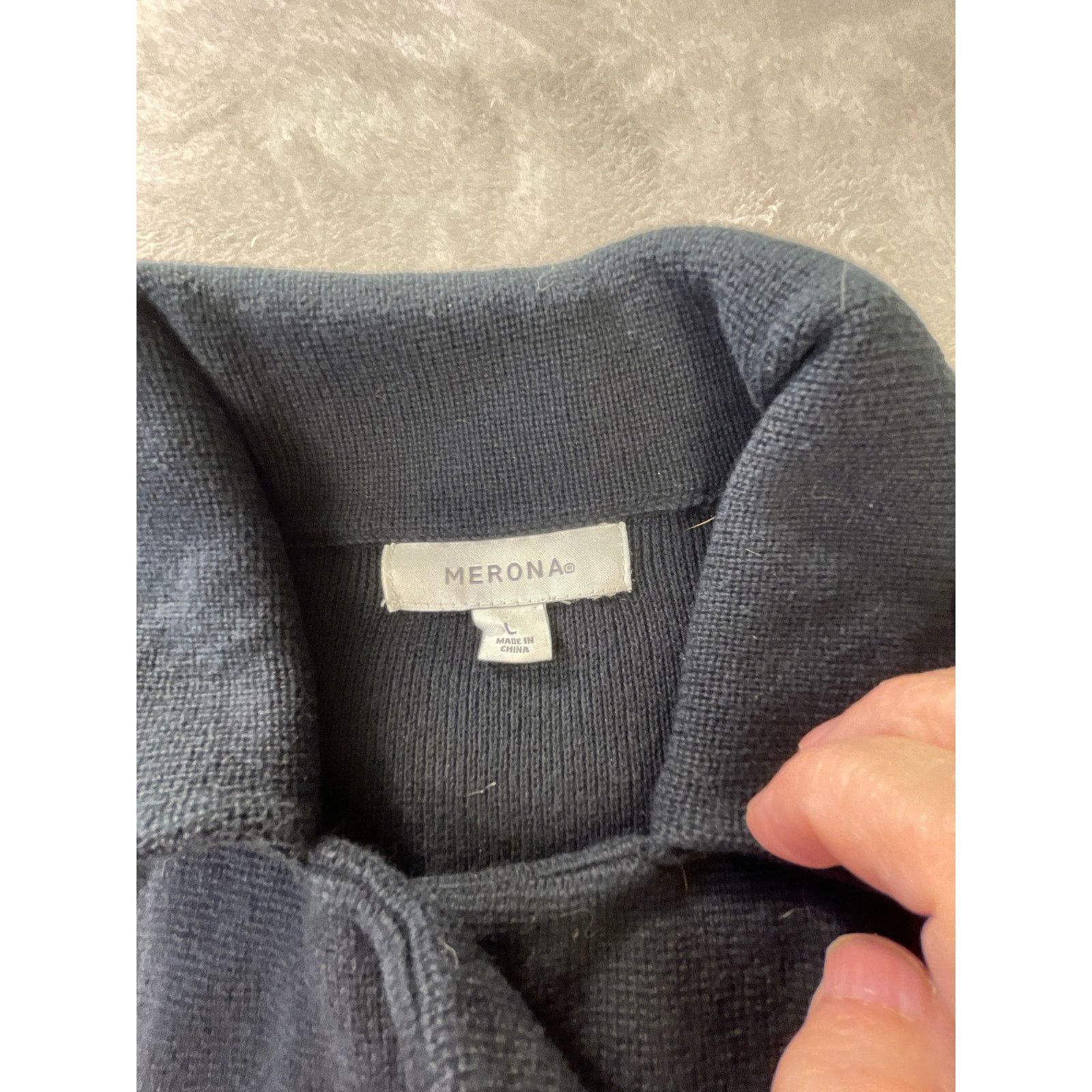 Merona Women's Merona Black Knit Blazer, Medium, Button-Front Size M / US 6-8 / IT 42-44 - 3 Thumbnail