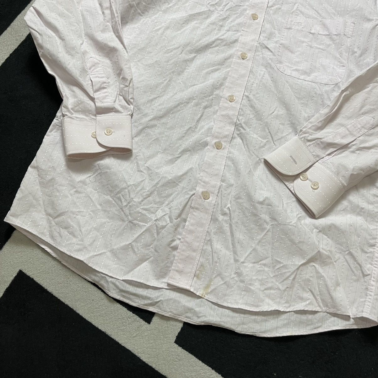 Balenciaga Balenciaga Jacquard dot texture Long Sleeve Button Shirt Size US L / EU 52-54 / 3 - 5 Thumbnail