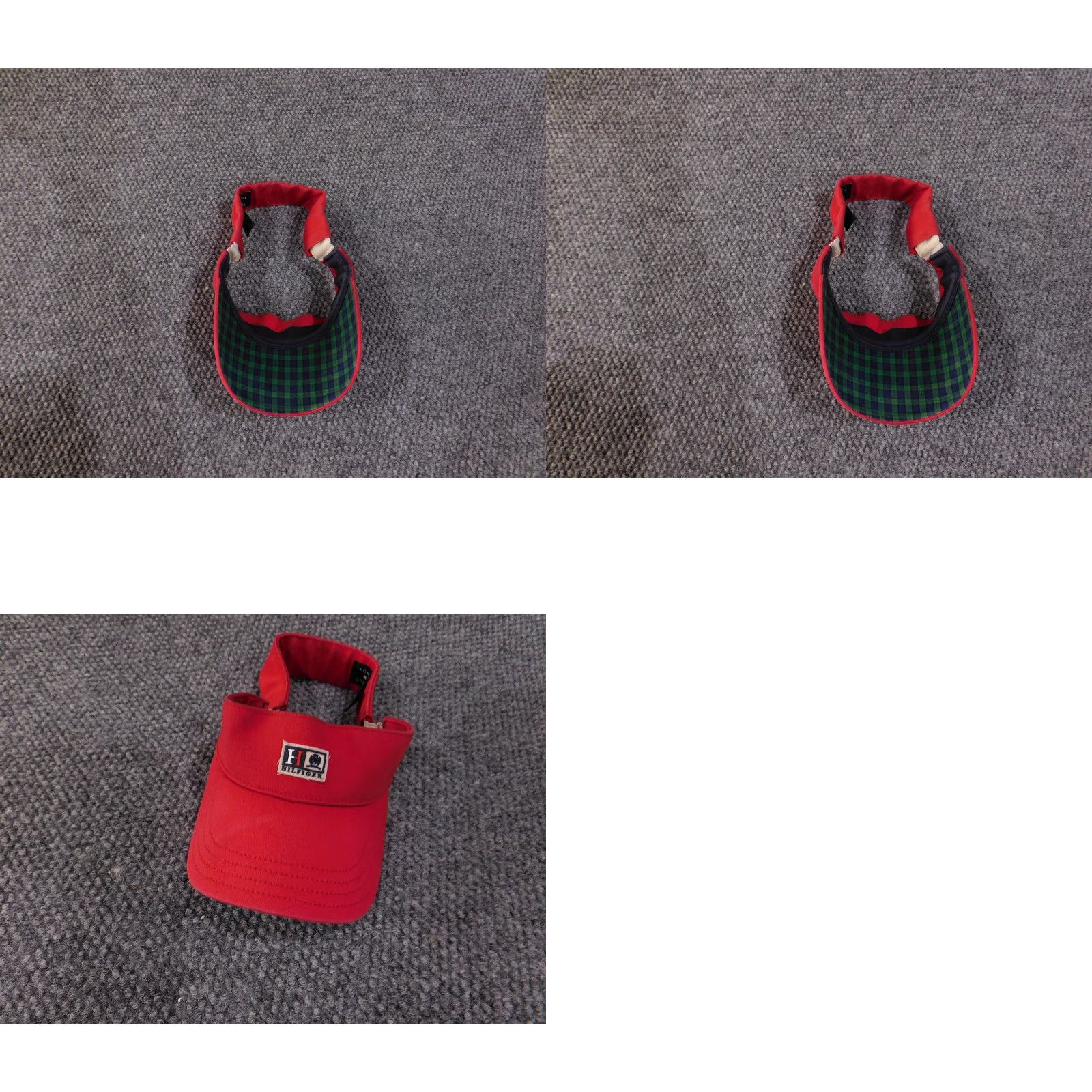 Tommy Hilfiger Tommy Hilfiger Hat Cap Strap Back Red Plaid Reversible Patch Golf Preppy Mens Size ONE SIZE - 8 Thumbnail