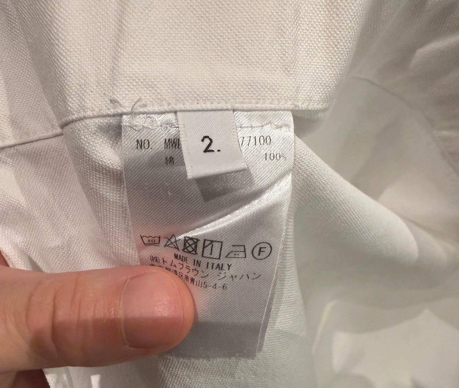 Thom Browne Thom Browne Color Placket White Oxford Shirt Size 2 9/10 Size US M / EU 48-50 / 2 - 5 Thumbnail