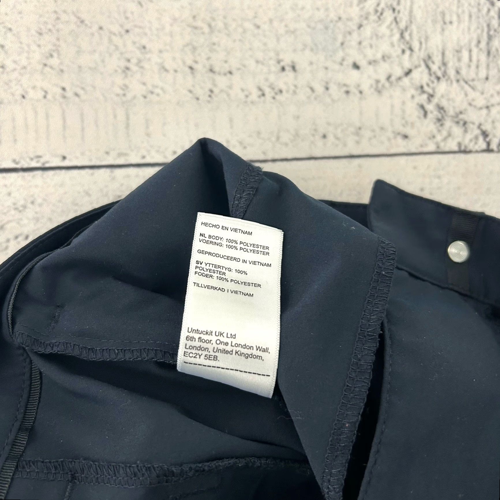 UNTUCKit Untuckit Chancellor Straight Fit Pants Mens 34x30 Blue Chino Flat Front 5-Pocket Design Mid Rise Adult Regular Socks? Size US 34 / EU 50 - 6 Thumbnail