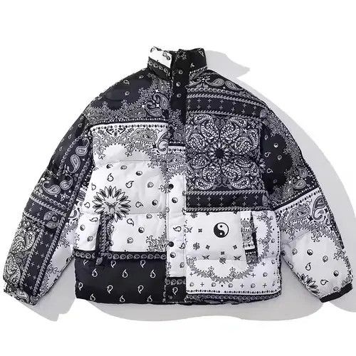Other Ying Yang Paisley Bandana Puffer Jacket Size US M / EU 48-50 / 2 - 2 Thumbnail
