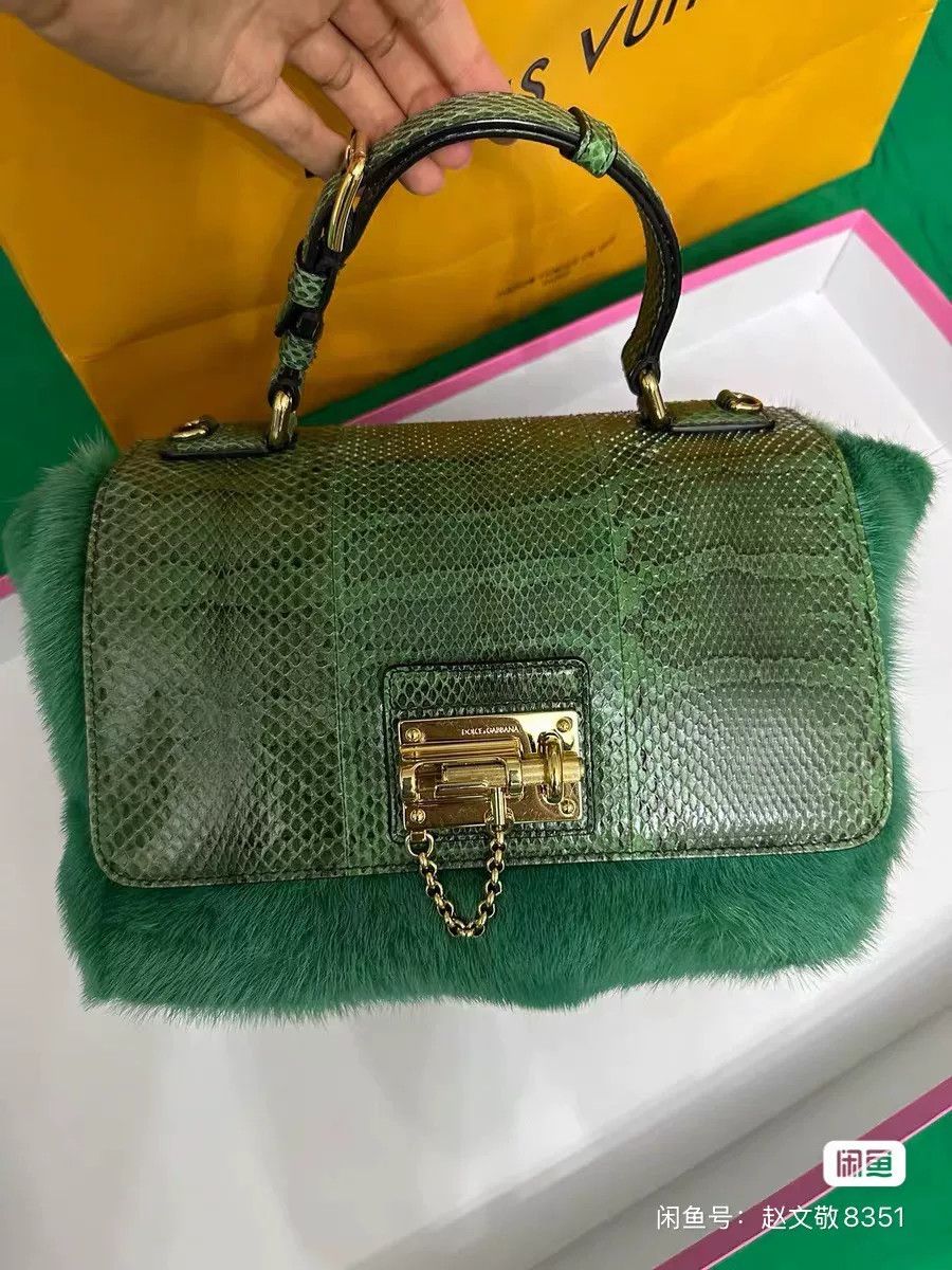 Dolce & Gabbana Dolce & Gabbana Snake Mink Handbag Size ONE SIZE - 1 Thumbnail
