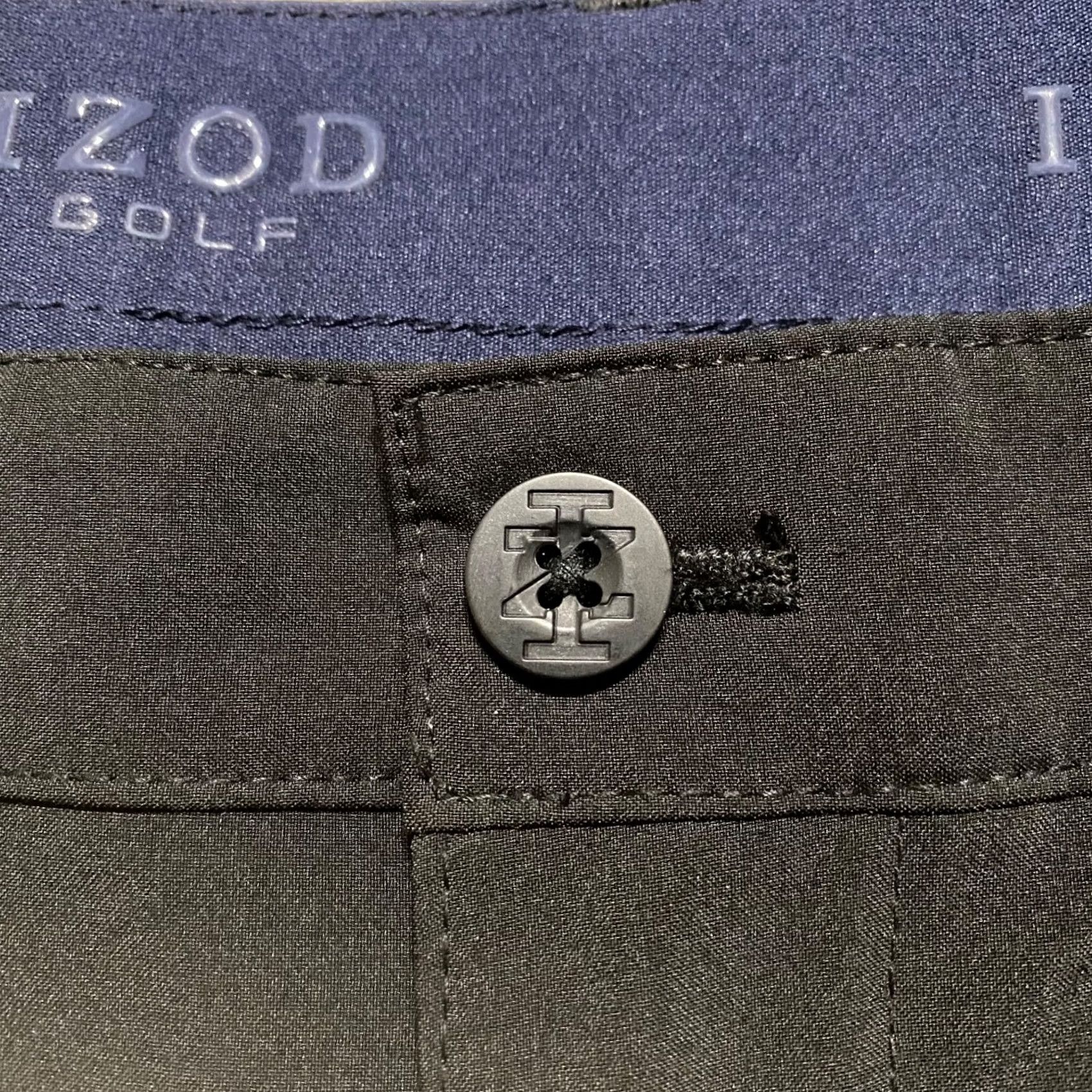 Izod IZOD Golf Pants Mens 40 Solid Black Straight Leg Chino Polyester Pants Mens Regular Black 40 Inches Front Flat Front Men's IZOD Pants Size US 40 / EU 56 - 4 Thumbnail