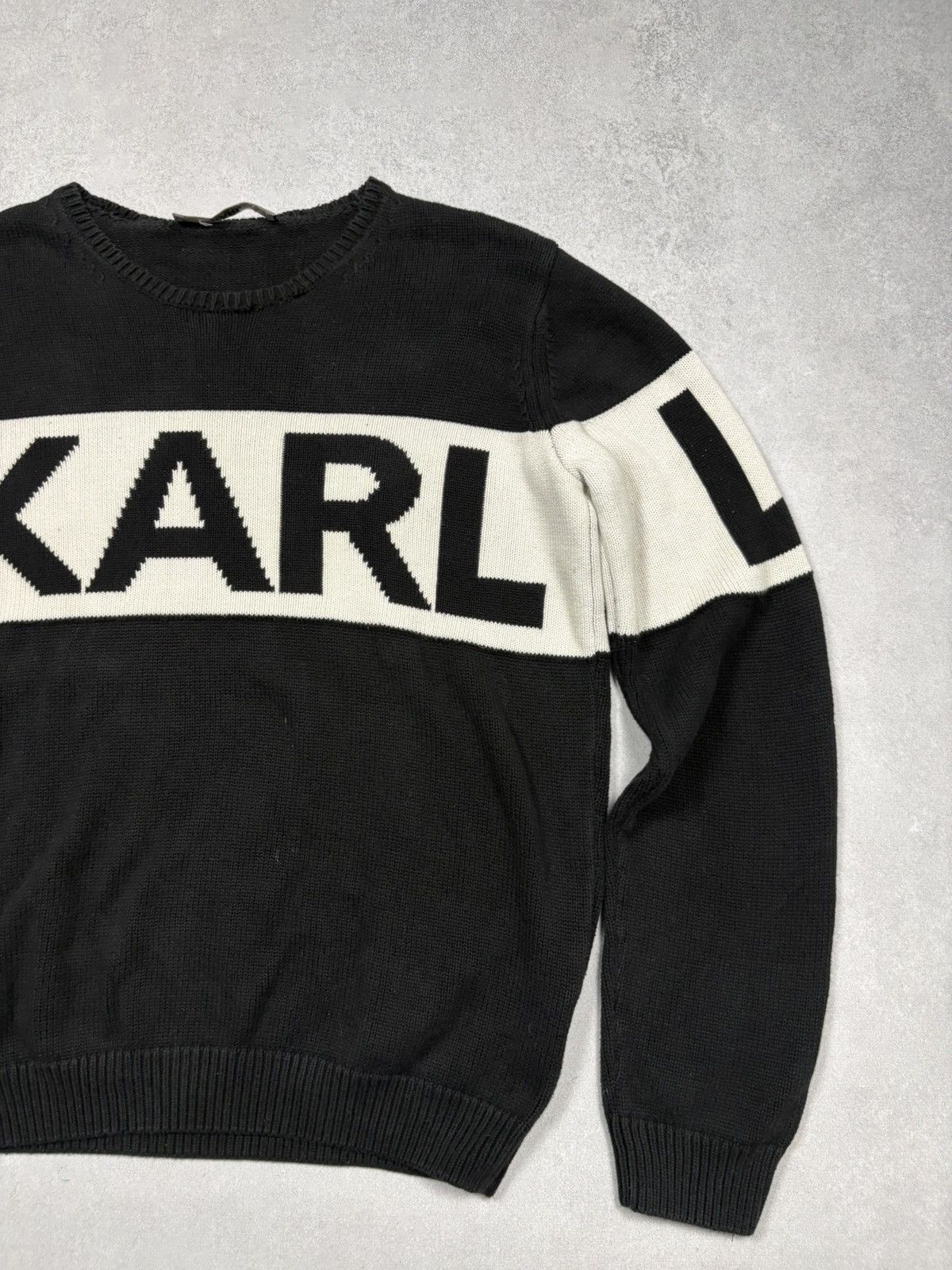 Karl Lagerfeld Karl Lagerfeld Logo Knit Sweater Black Big Graphic S-M Size US S / EU 44-46 / 1 - 3 Thumbnail