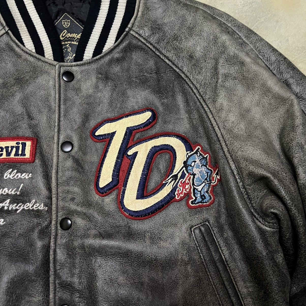 Tedman Vintage Rare Ted Company Leather Varsity Jacket Size US M / EU 48-50 / 2 - 6 Thumbnail
