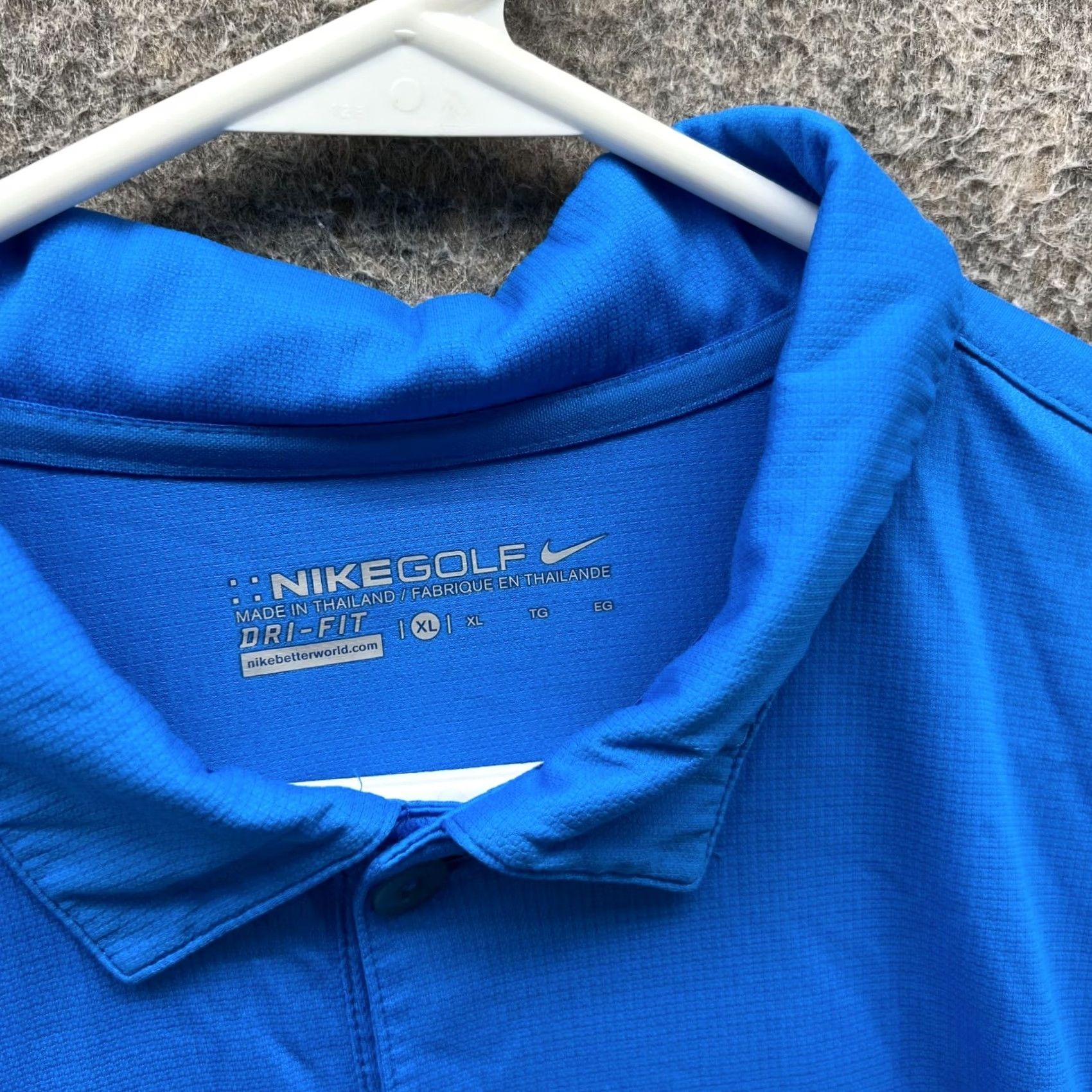 Nike Nike Polo Shirt Mens XL Blue Dri-Fit Golf Nike Golf Jersey Polo Short Sleeve Button Collared Size US XL / EU 56 / 4 - 5 Thumbnail