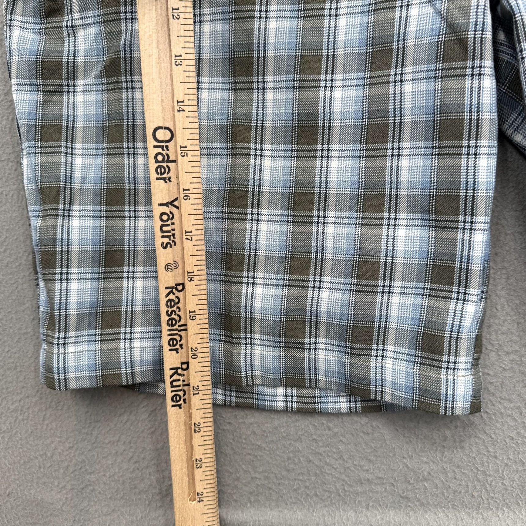 Katin Katin Shorts Mens 34 Blue Plaid Chino Polyester Rayon Casual Pockets Summer Size US 34 / EU 50 - 6 Thumbnail