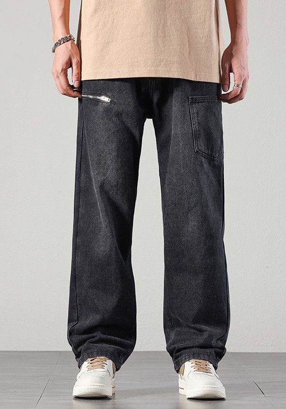 Japanese Brand × Jean Vintage washed distressed loose casual work jeans Size US 32 / EU 48 - 1 Thumbnail