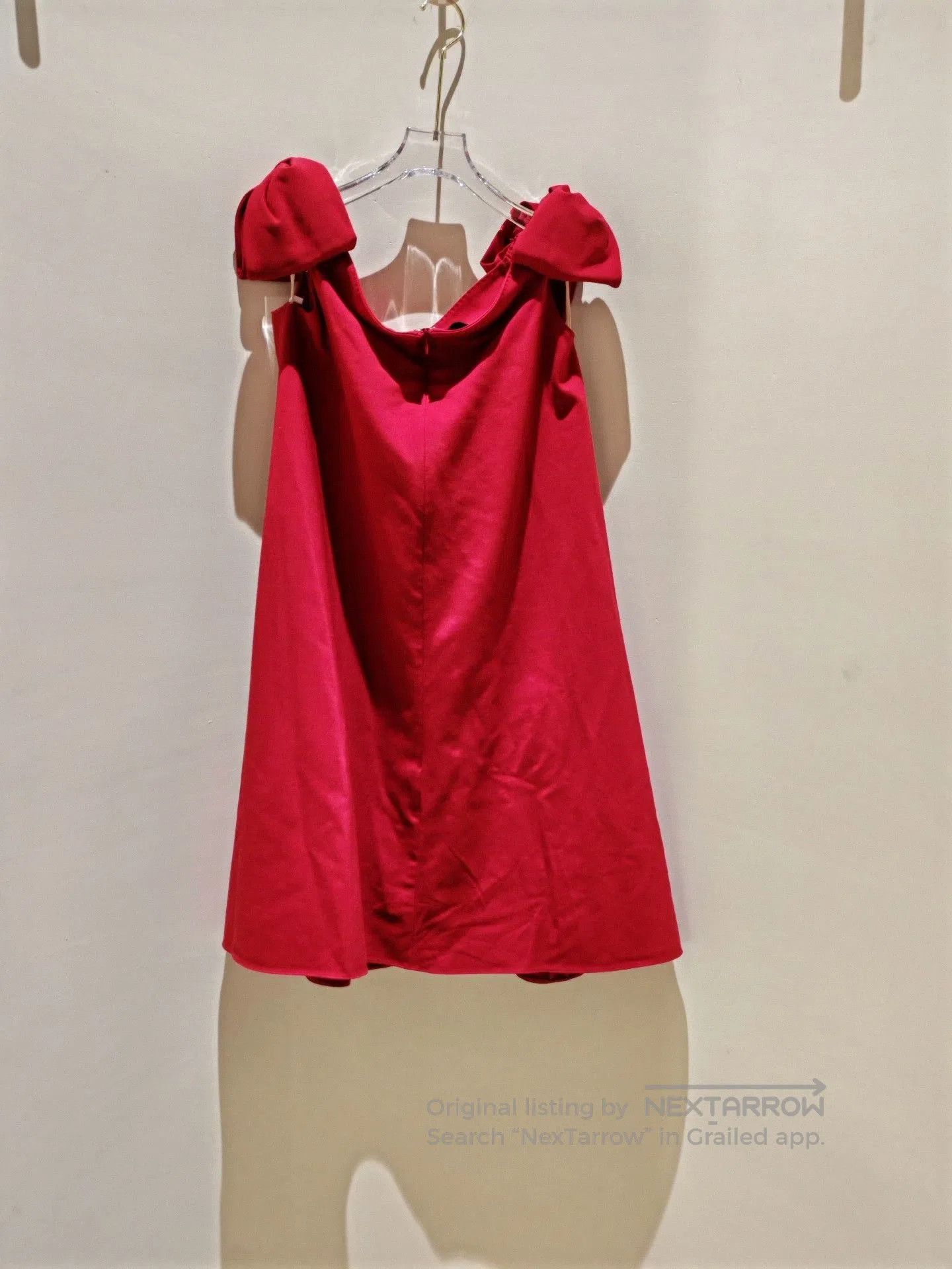 Valentino Valentino Red Shoulder 3D Bow A-Line Dress. Size S / US 4 / IT 40 - 1 Thumbnail
