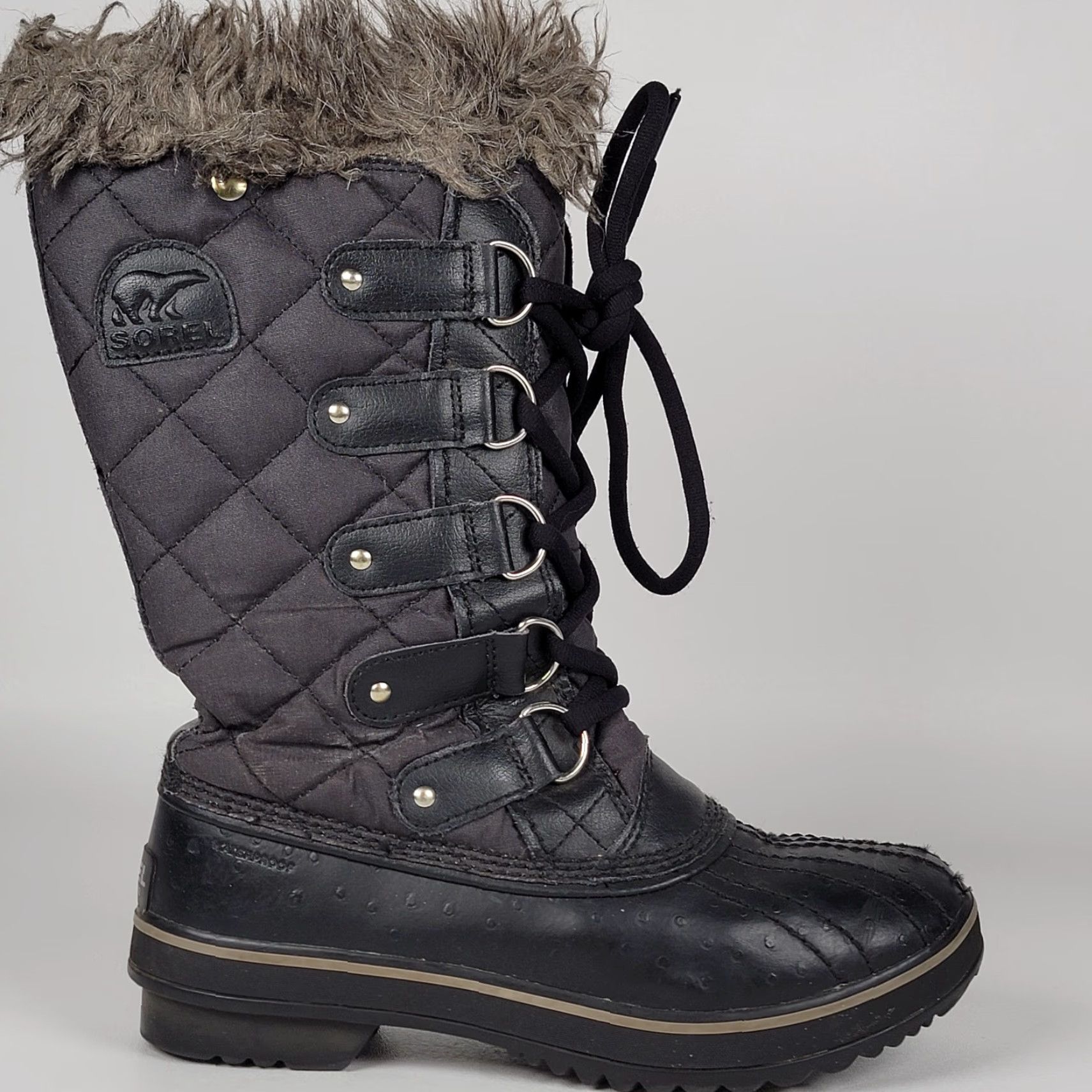SOREL Sorel Tofino II Lace Up Black Winter Snow Boots Women’s Size 6 - Waterproof, Faux Fur Lined, Mid-Calf, Logo, Solid Black, Casual Winter Boot Ladies 6 Size US 6 / IT 36 - 3 Thumbnail