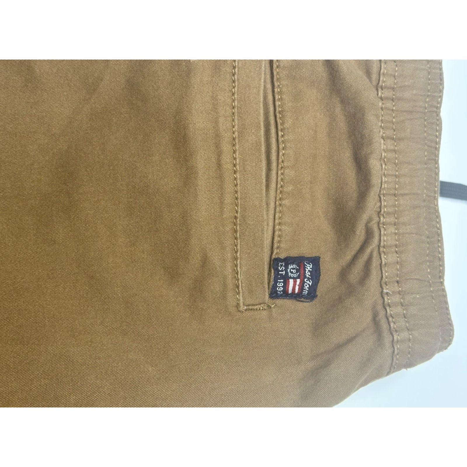 Phat Farm Phat Farm Pants Men Drawstring Brown L Stretch Jogger Regular 28in Flat Front Cotton Spandex Solid Size US 33 - 2 Thumbnail