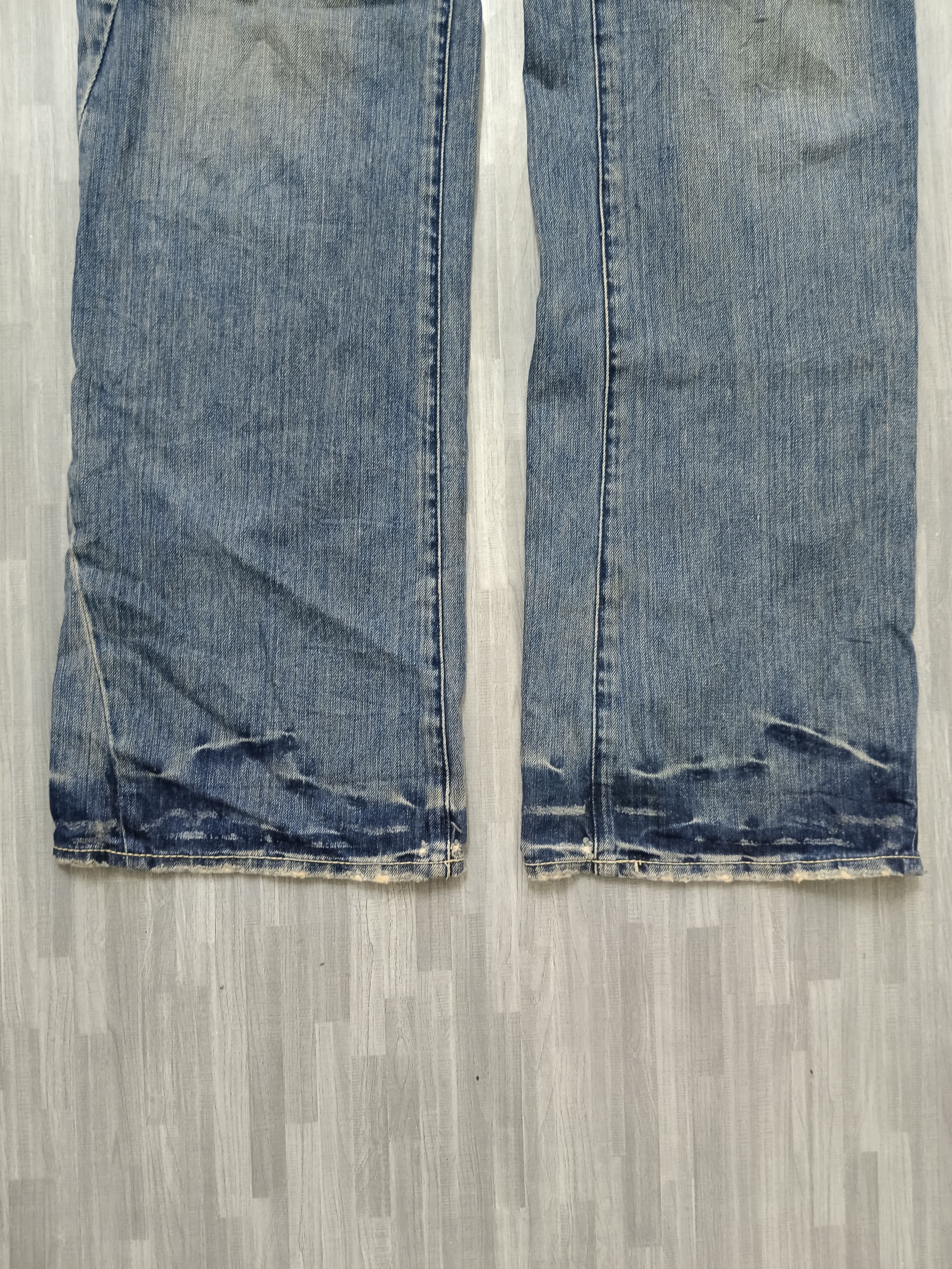 Japanese Brand DISTRESSED RUSH HOUR WIDE DENIM PANTS Size US 32 / EU 48 - 6 Thumbnail
