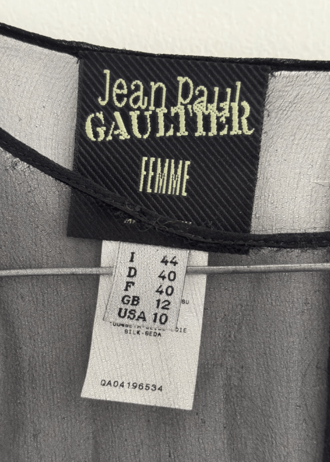 Japanese Brand × Jean Paul Gaultier Jean Paul Gaultier Dress Skirt Mesh Top Tattoo Jacket EX0113 Size L / US 10 / IT 46 - 6 Thumbnail
