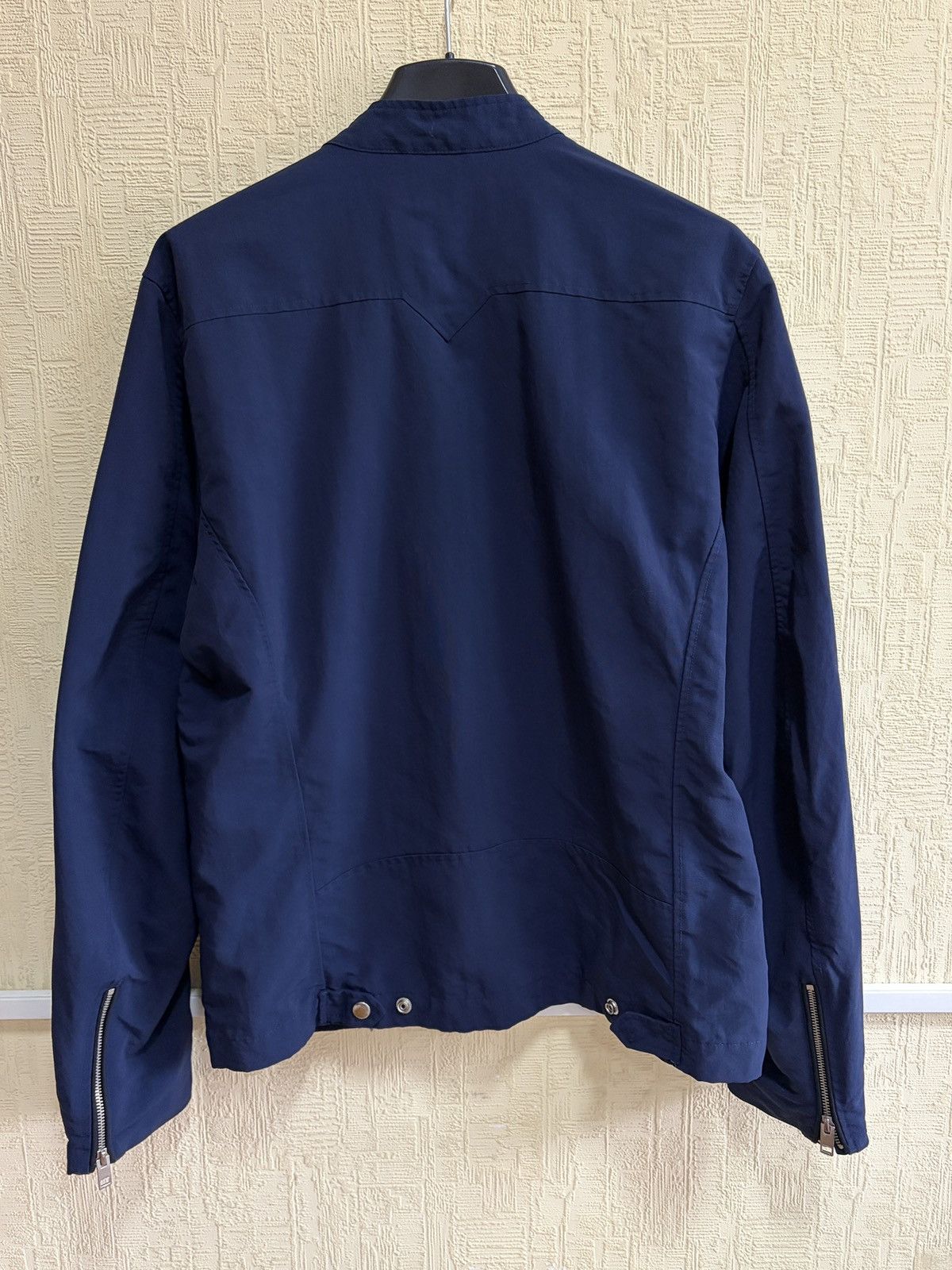 Diesel Diesel Blue Nylon Biker Bomber Jacket XL Cafe Racer Full Zip Size US XL / EU 56 / 4 - 2 Thumbnail