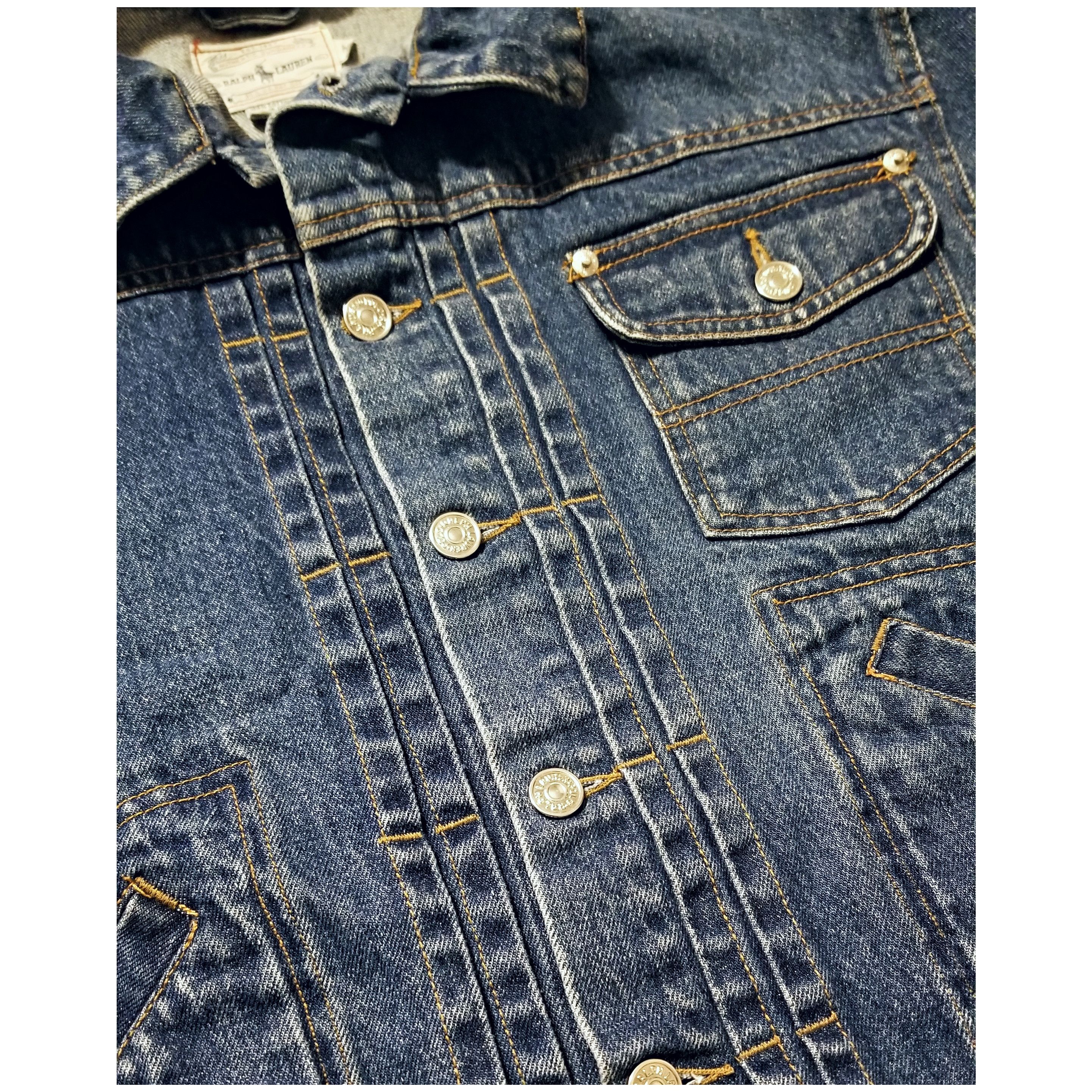RRL Ralph Lauren VINTAGE 90s POLO RALPH LAUREN DENIM JACKET- WOMEN'S SIZE MED Size M / US 6-8 / IT 42-44 - 6 Thumbnail