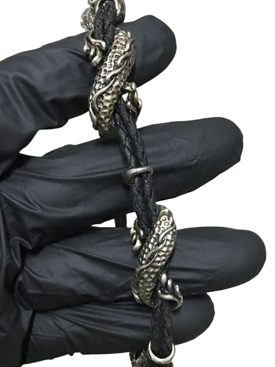 Japanese Brand Rare Stainless Steel Dragon Leather Bracelet Size ONE SIZE - 4 Thumbnail