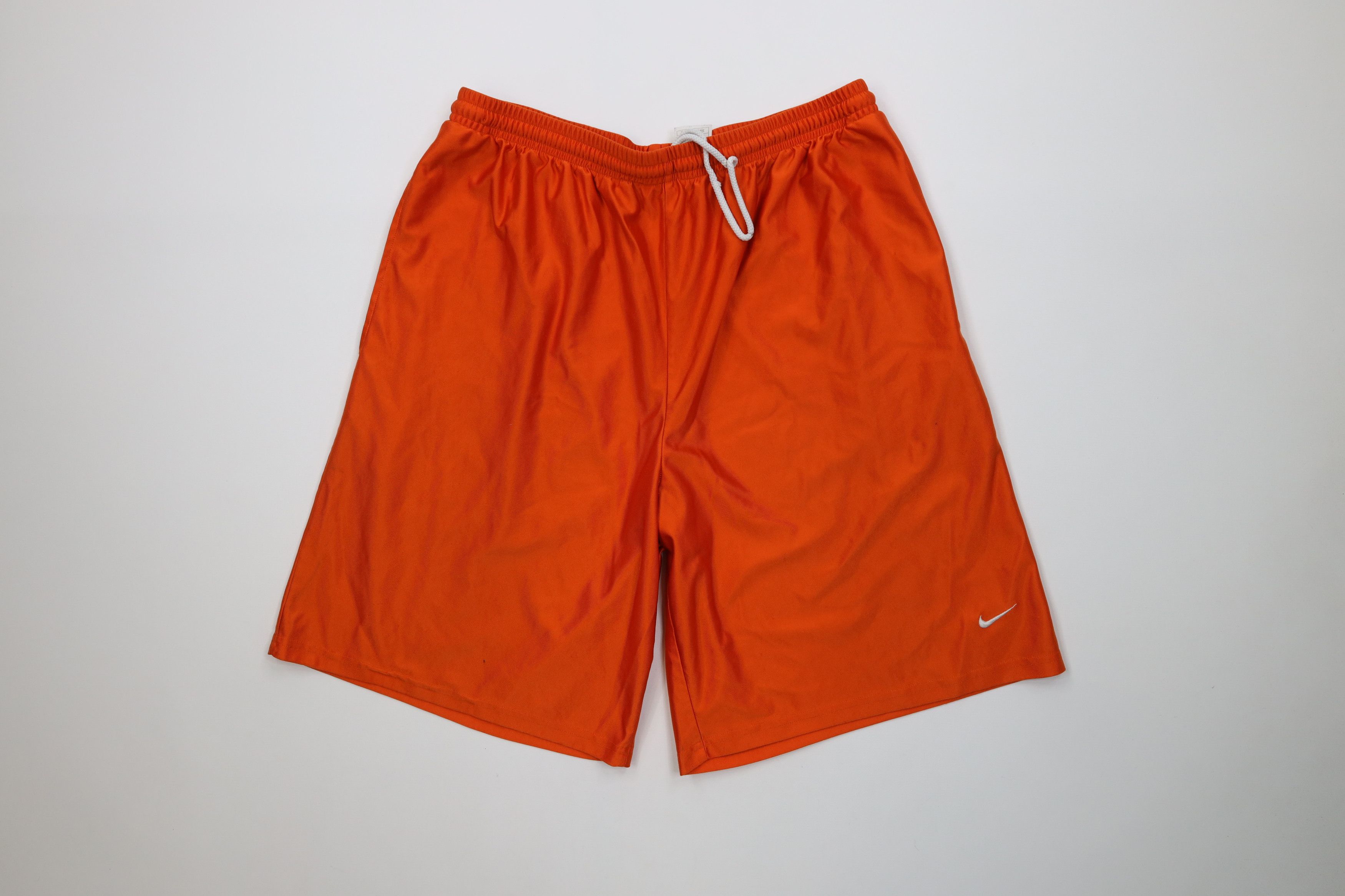 Nike Vintage Y2K Nike Mini Swoosh Dazzle Basketball Shorts Orange Size US 36 / EU 52 - 1 Thumbnail