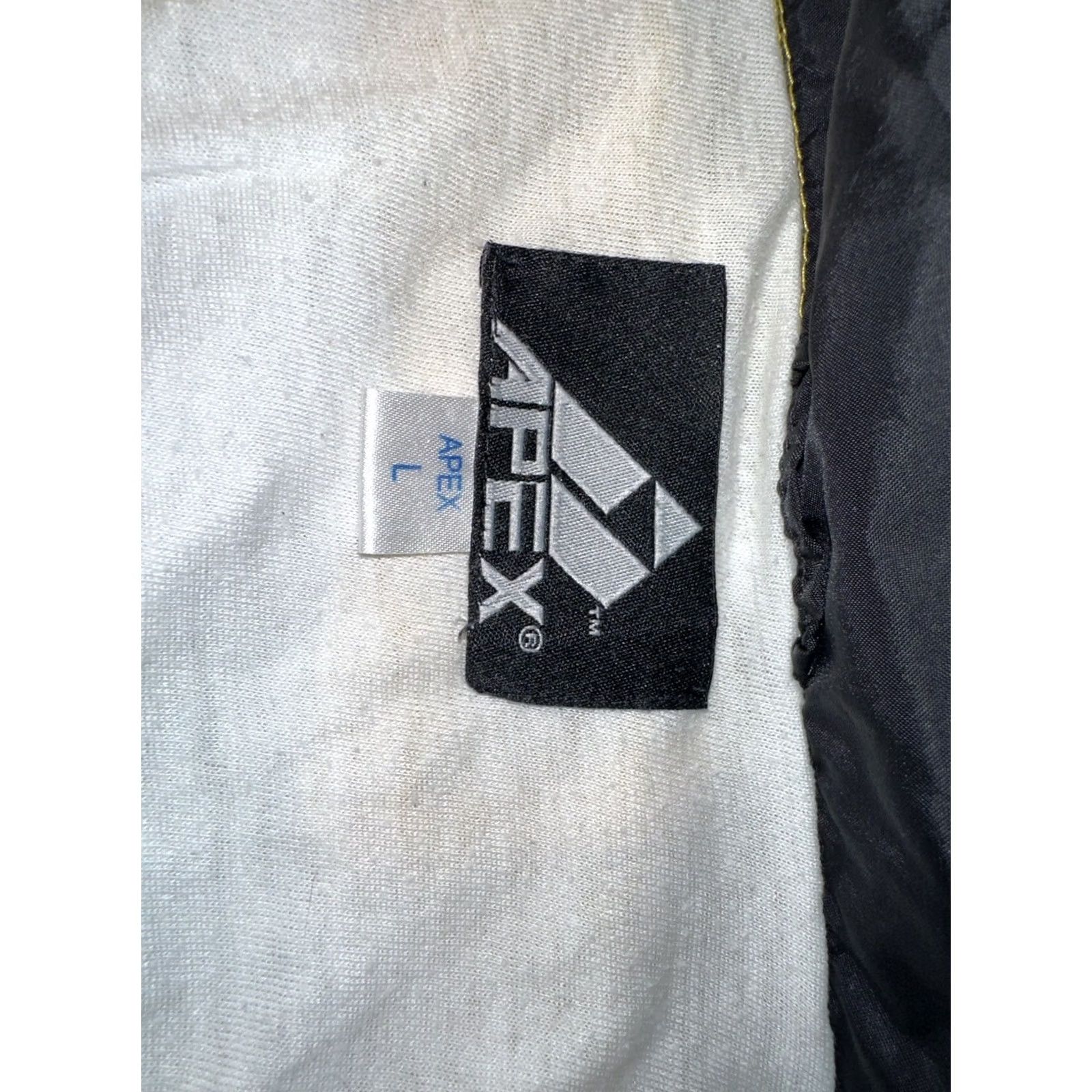 Vintage VINTAGE Apex windbreaker Shirt Men L Black Yellow Lined 1990s Windbreaker Mens Size US L / EU 52-54 / 3 - 4 Thumbnail