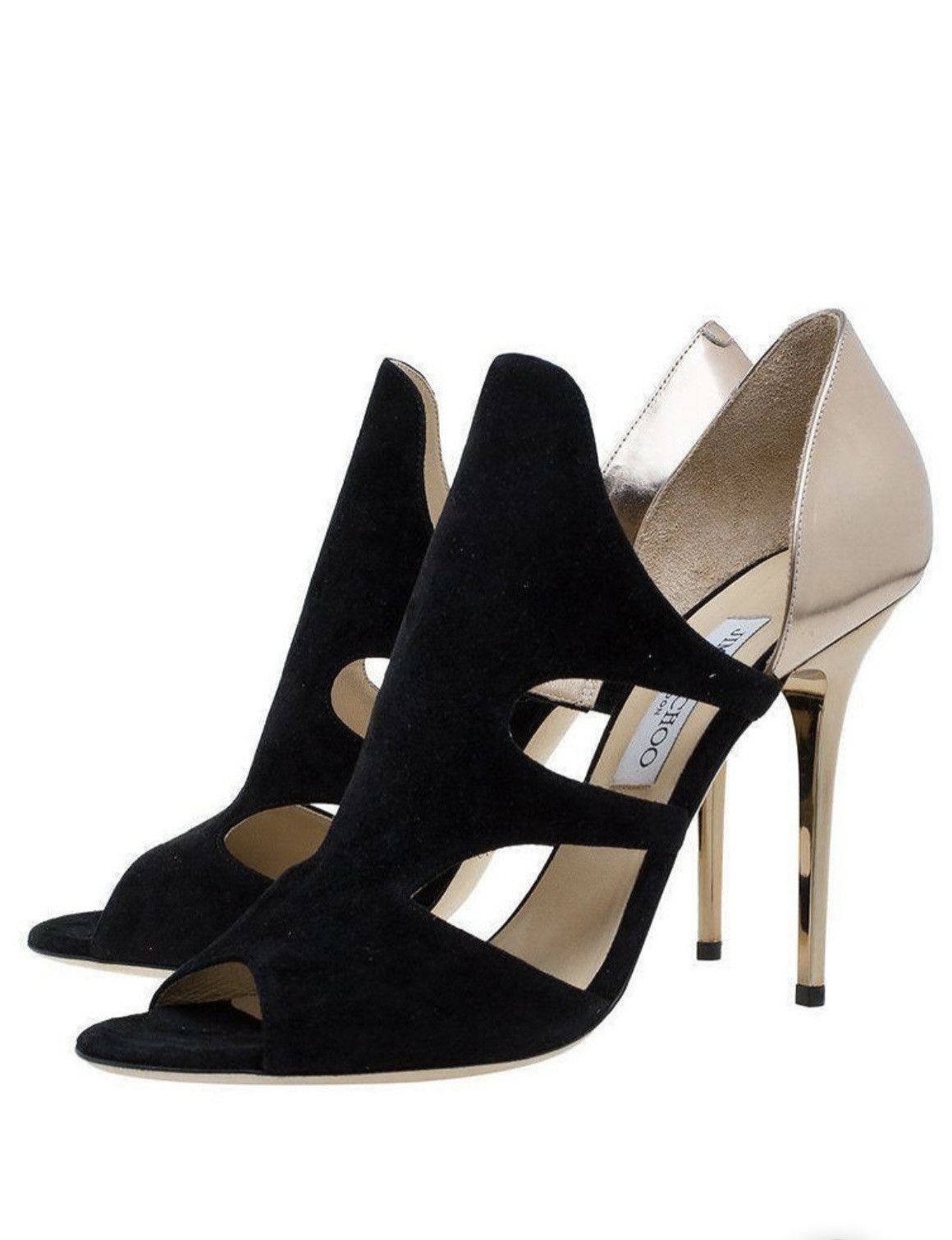 Jimmy Choo Toysen d'Orsay Bootie in suede and metallic leather Size US 7 / IT 37 - 1 Thumbnail