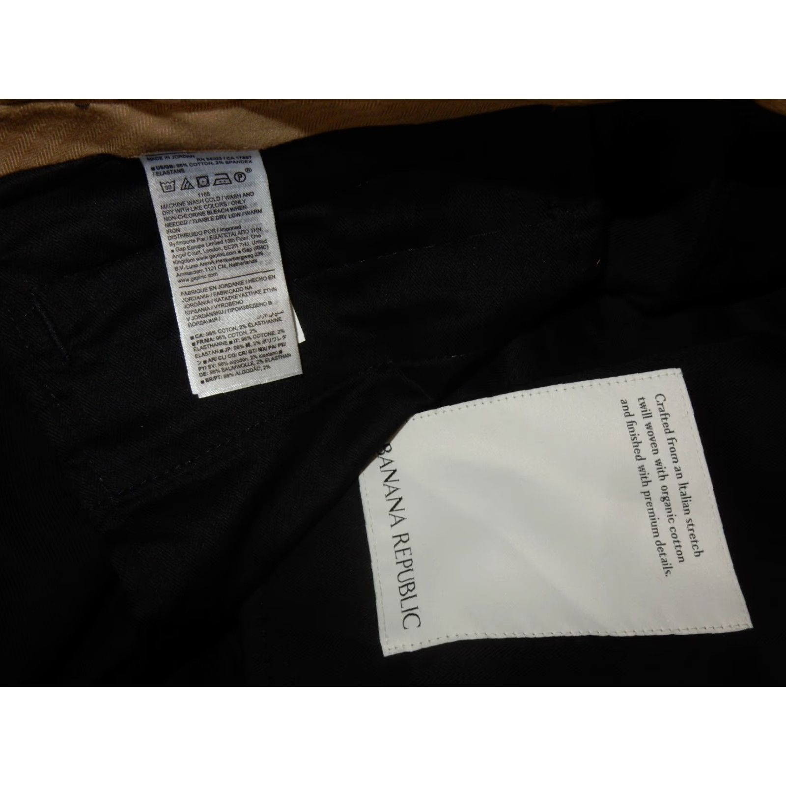 Banana Republic Banana Republic Pants Men Khaki 38x34 Inseam 34 Flat Front Athletic Fit Black Cotton Band Reg Regular Mens Size US 38 / EU 54 - 6 Thumbnail