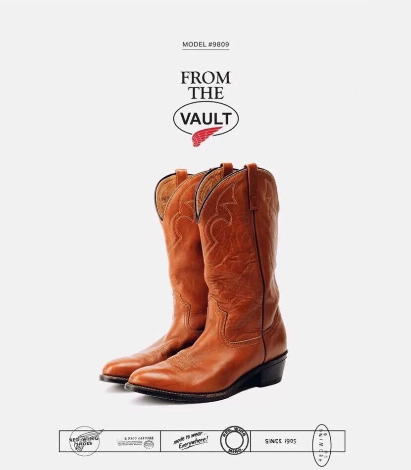 Red Wing Vintage Red Wing Cowboy Boots 9809 9805 9801 Size US 9.5 / EU 42-43 - 1 Thumbnail