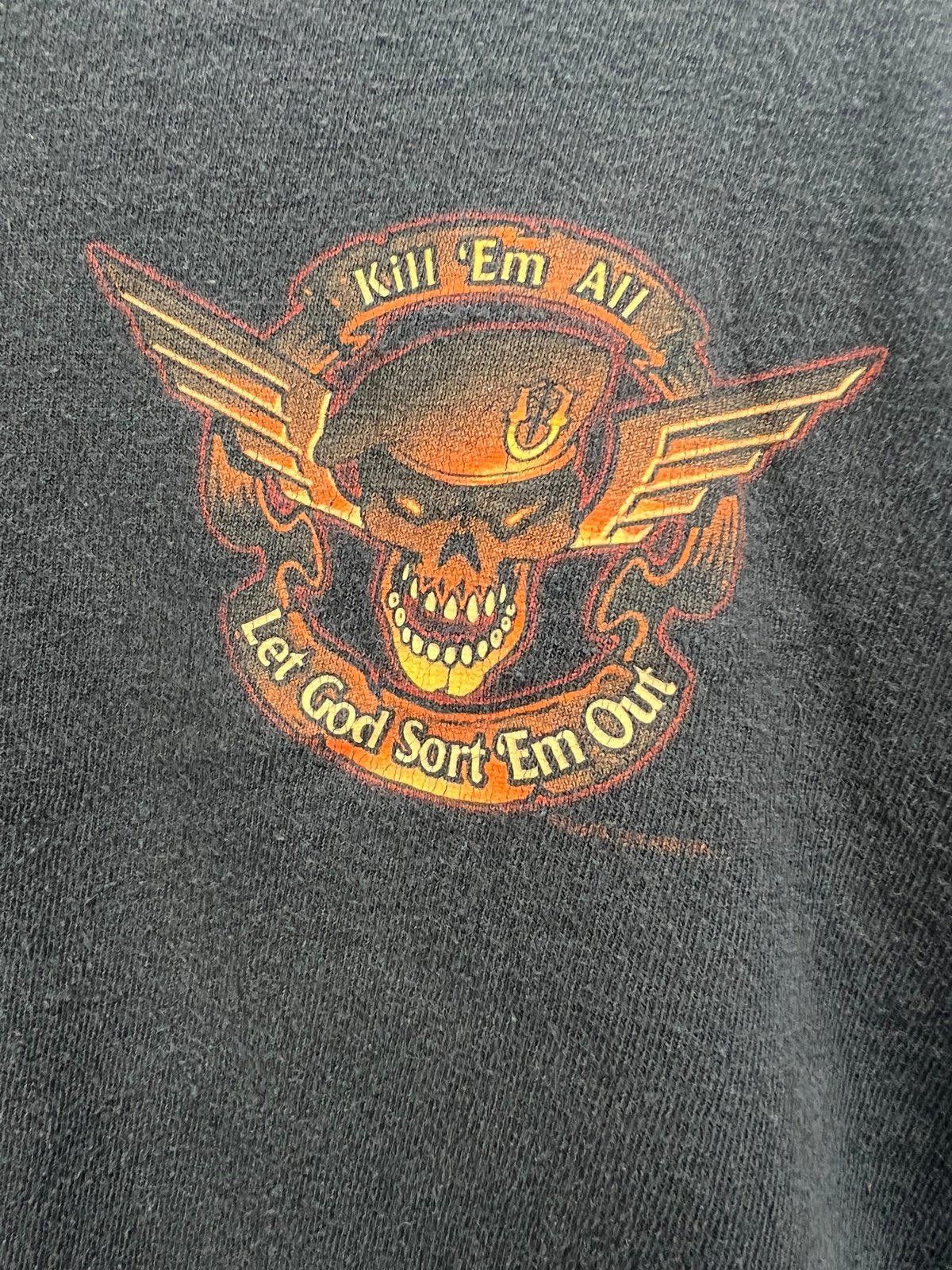 Designer Vintage Graphic Tee - Kill 'Em All Skull T-Shirt Size US L / EU 52-54 / 3 - 4 Thumbnail