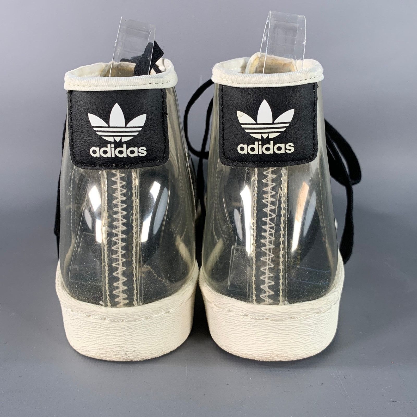 Adidas ADIDAS Size 9 White Black See-Through Acetate Ankle Sneakers Size US 9 / EU 42 - 3 Thumbnail