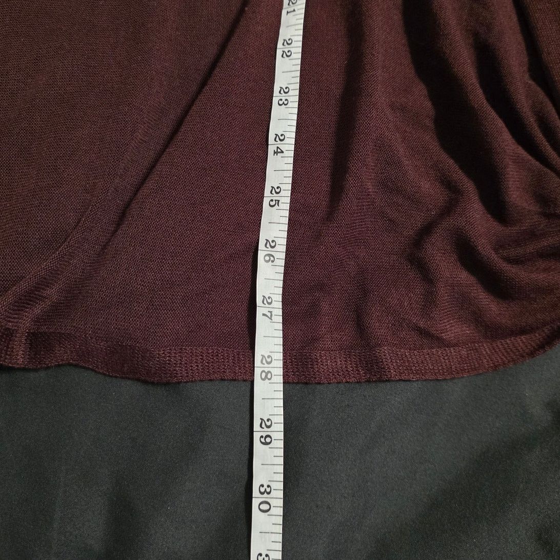 Worthington Worthington Burgundy 3 Way Open Angle Front Cardigan - Large Size L / US 10 / IT 46 - 5 Thumbnail