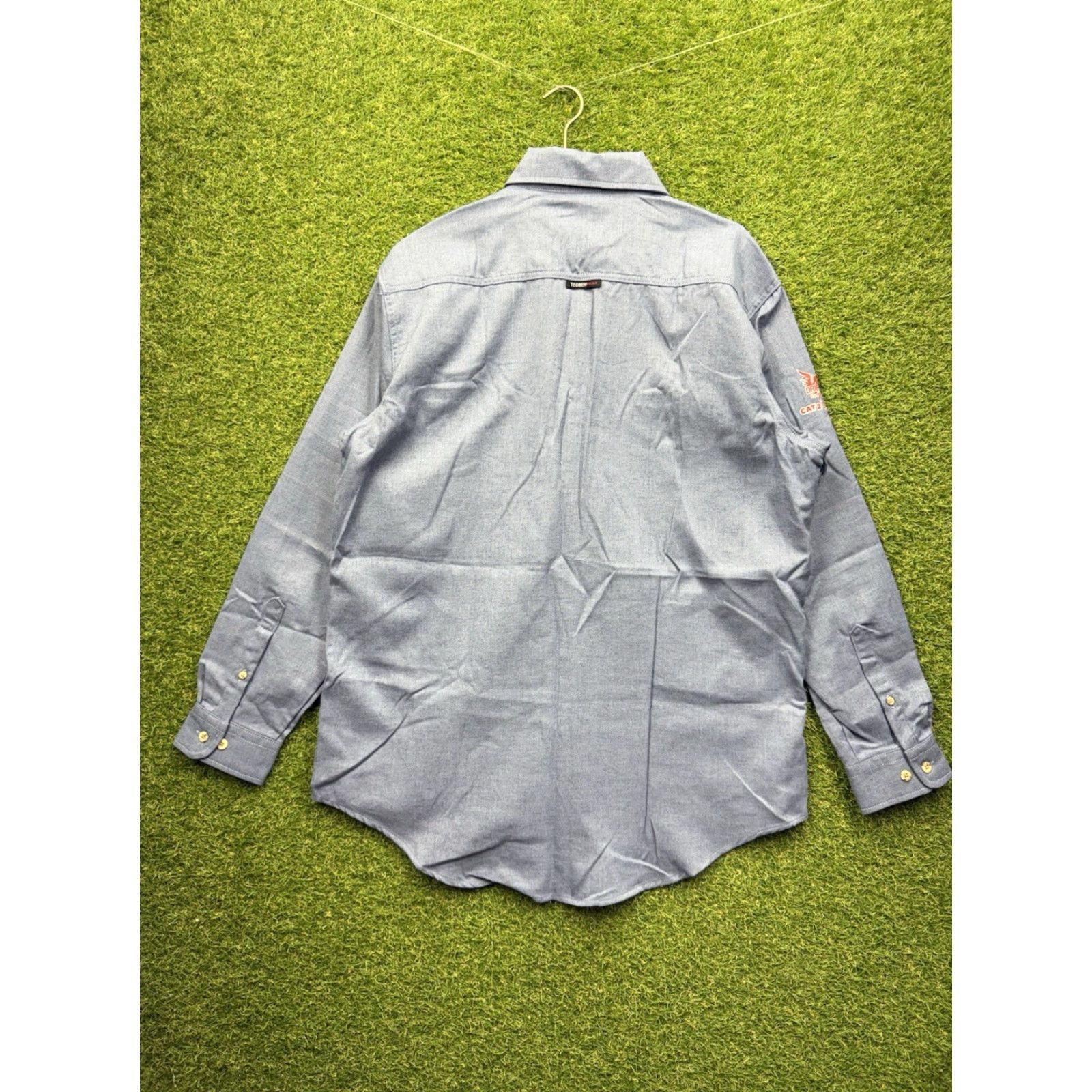 Denime Drifire Denim Chambray Long Sleeve Button-Up Shirt Mens L Denim Workwear 90s Classic Pocket Button-Down Collar Mens Regular Blue Size US L / EU 52-54 / 3 - 2 Thumbnail