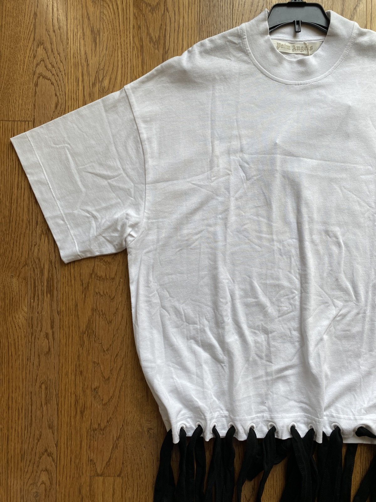 Palm Angels Palm Angels Oversized Neck Sleeve Logo Tee Size L / US 10 / IT 46 - 3 Thumbnail