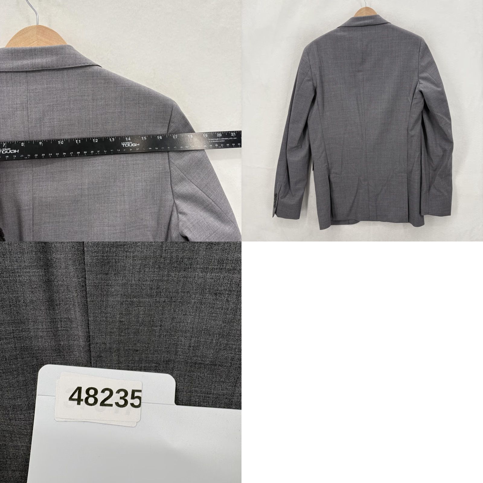 Cole Haan VINTAGE? (No) Cole Haan Blazer Mens 38L Gray Wool Two Button Sport Coat Grand.OS Unstructured Size 38R - 9 Thumbnail
