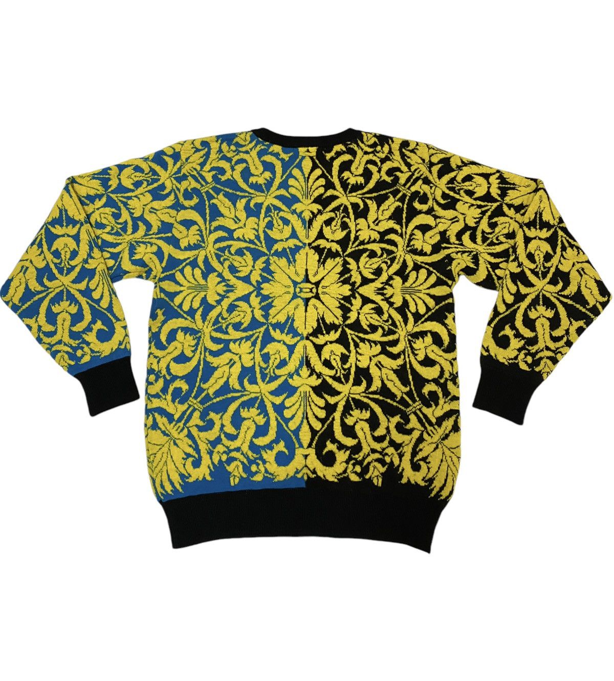 Andreluciano × Aran Isles Knitwear Andre Luciano Crazy Screen Two Tone Coloured Sweater (C3) Size US M / EU 48-50 / 2 - 5 Thumbnail