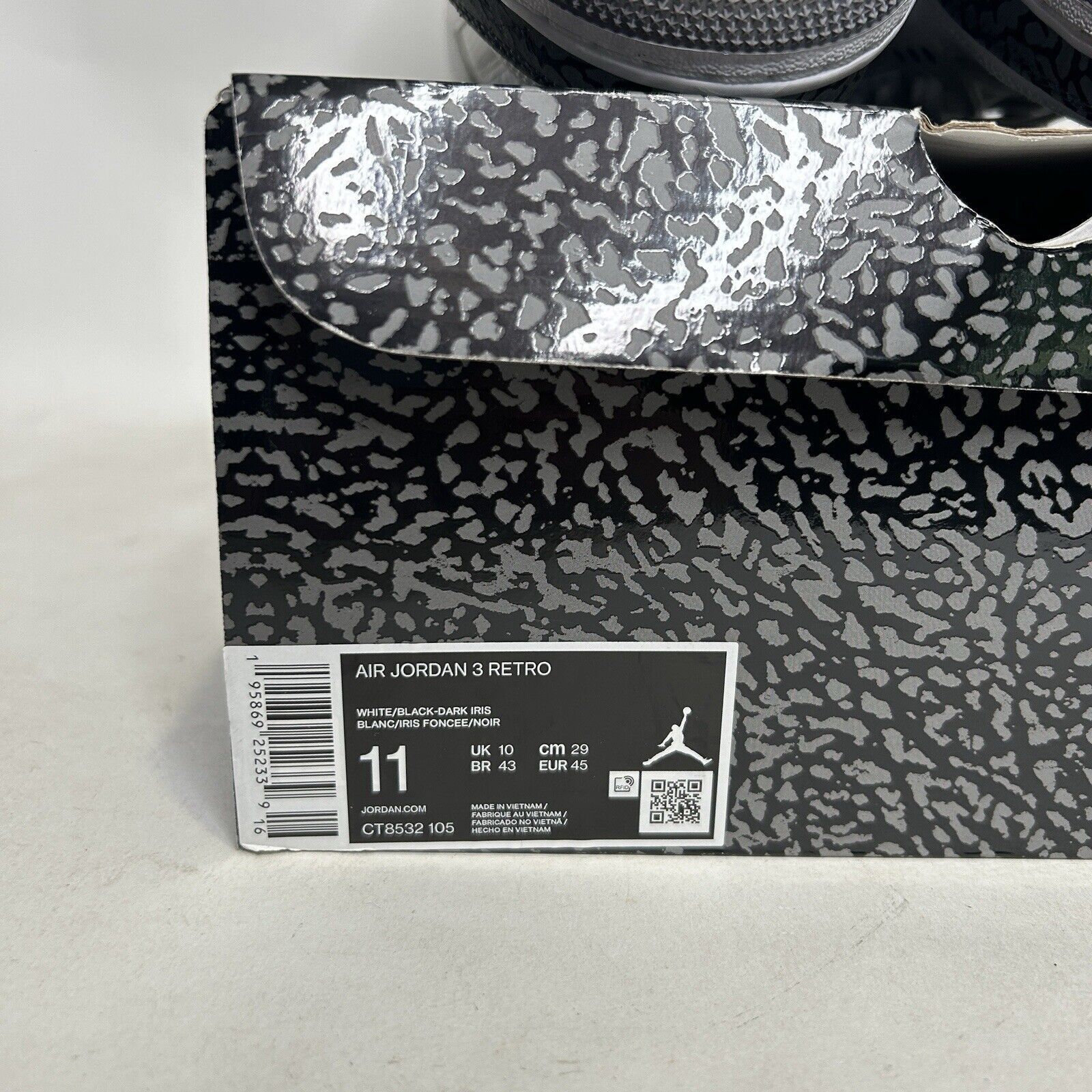 Nike Nike Air Jordan 3 Retro “Dark Iris” 2024 Size US 11 / EU 44 - 7 Thumbnail