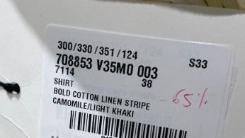 Bottega Veneta o1n1vont0325 Cotton And Linen Relaxed Striped Shirt Size XS / US 0-2 / IT 36-38 - 6 Thumbnail