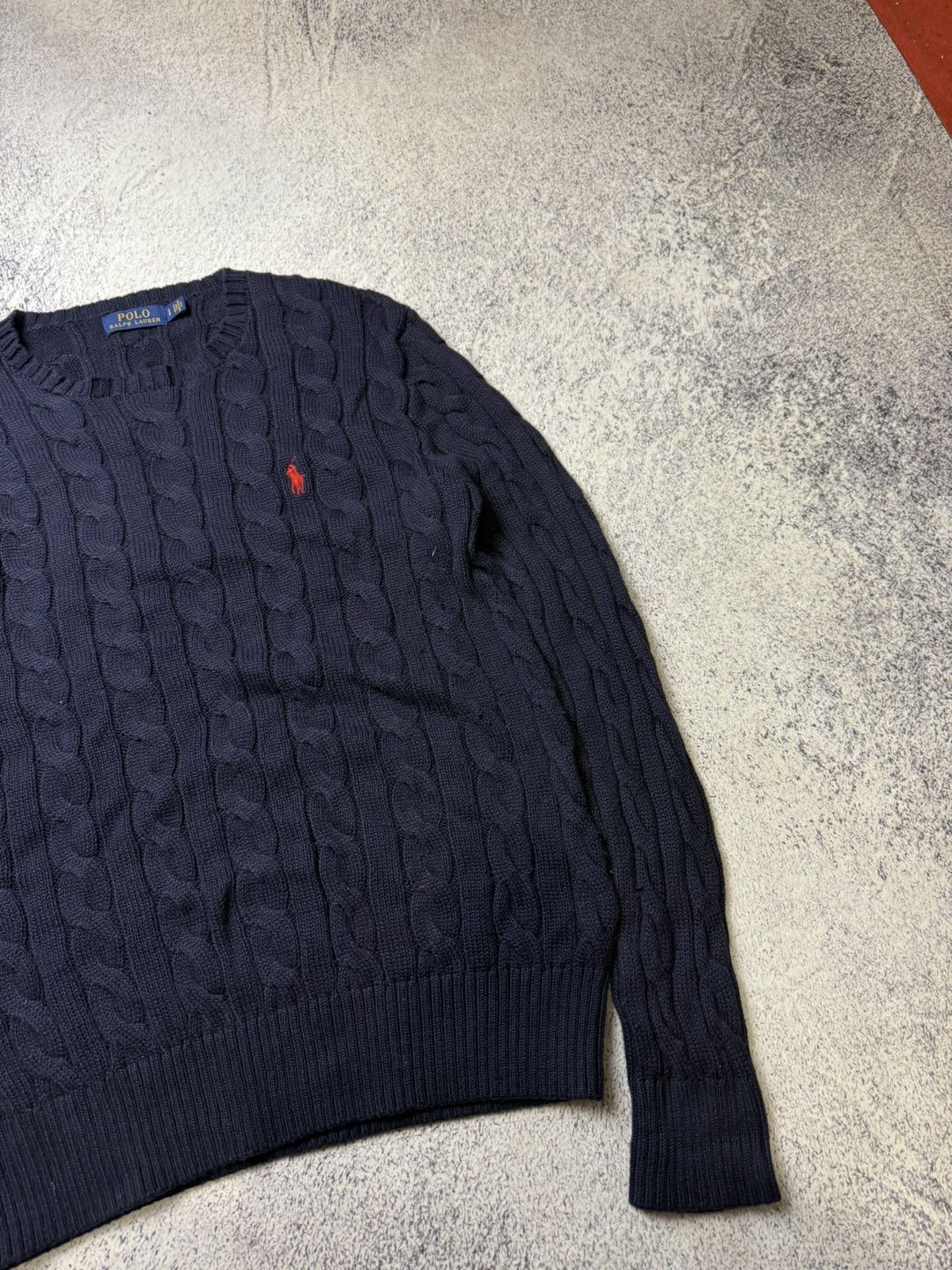 Polo Ralph Lauren Mens Vintage Polo Ralph Lauren knitted Blue Sweater luxury Size US S / EU 44-46 / 1 - 4 Thumbnail