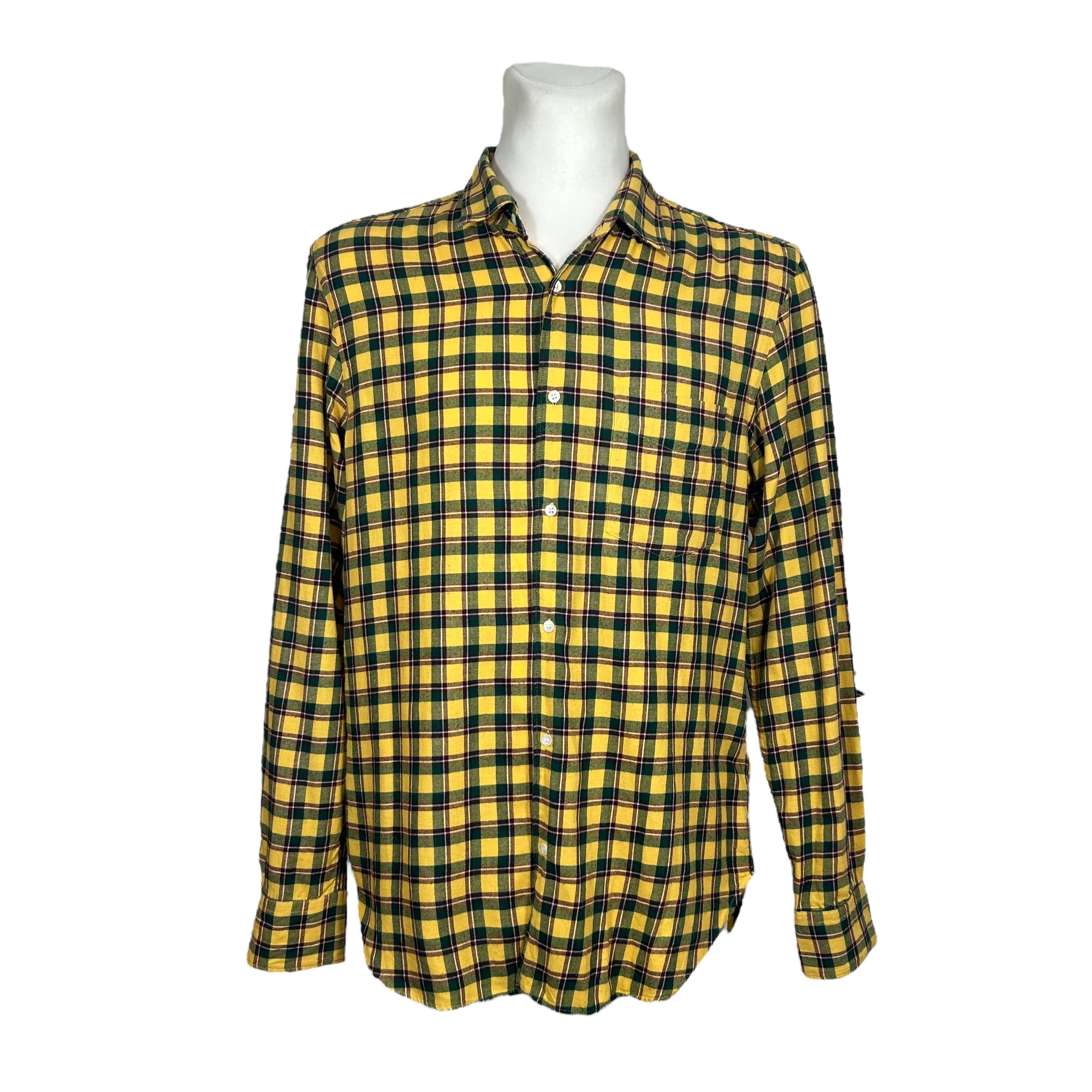 Aspesi Aspesi Yellow Flannel Shirt Lightweight L Size US L / EU 52-54 / 3 - 1 Thumbnail
