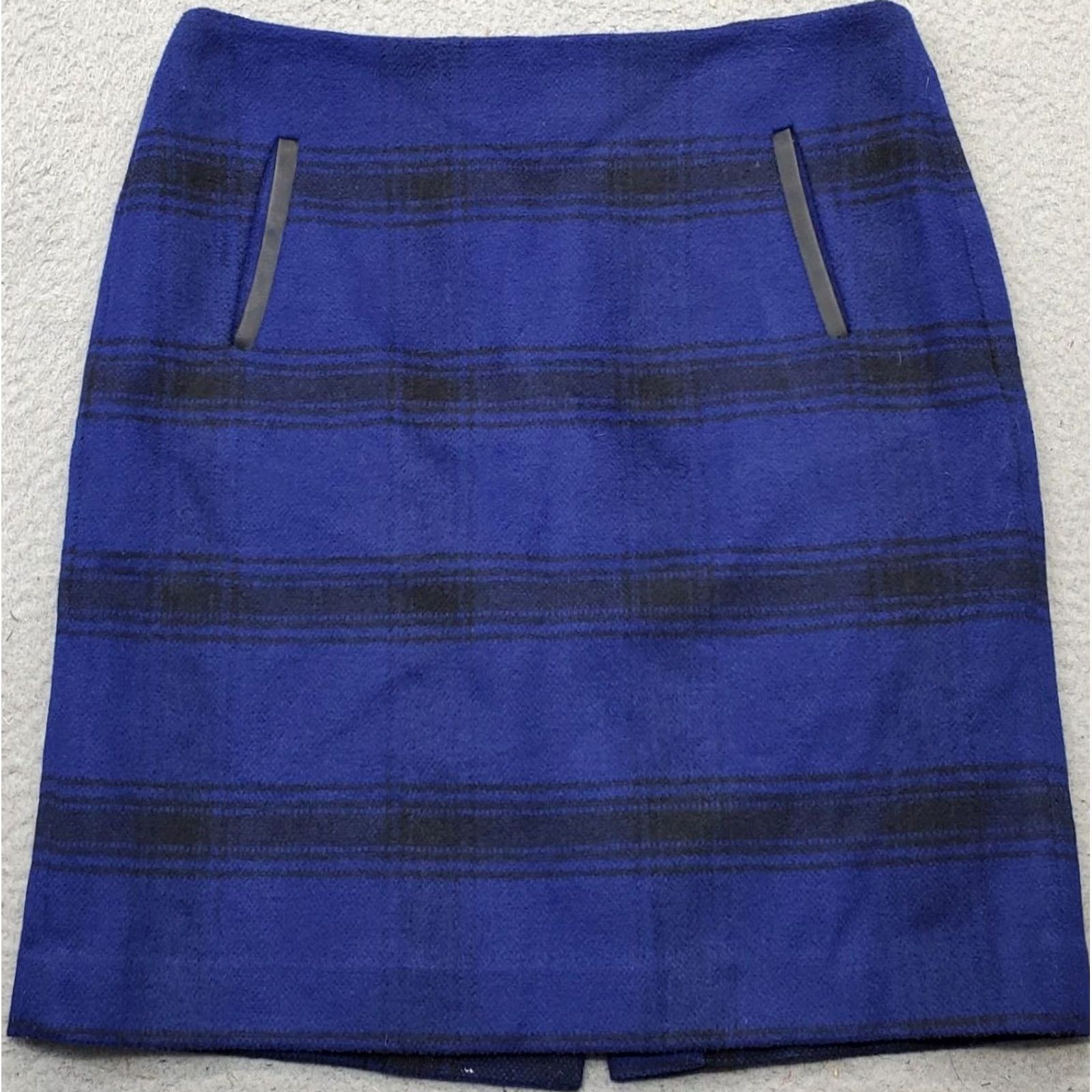 Talbots Talbots Skirt Womens 10 Multi Plaid Lined Back Zipper Pencil Straight STRETCH? Size 32" / US 10 / IT 46 - 2 Thumbnail