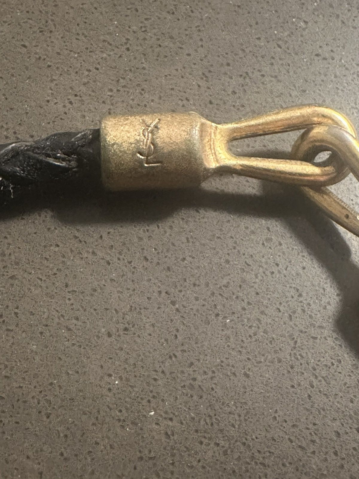 Yves Saint Laurent YSL Black leather braided bracelet w/ gold hardware Size ONE SIZE - 3 Thumbnail