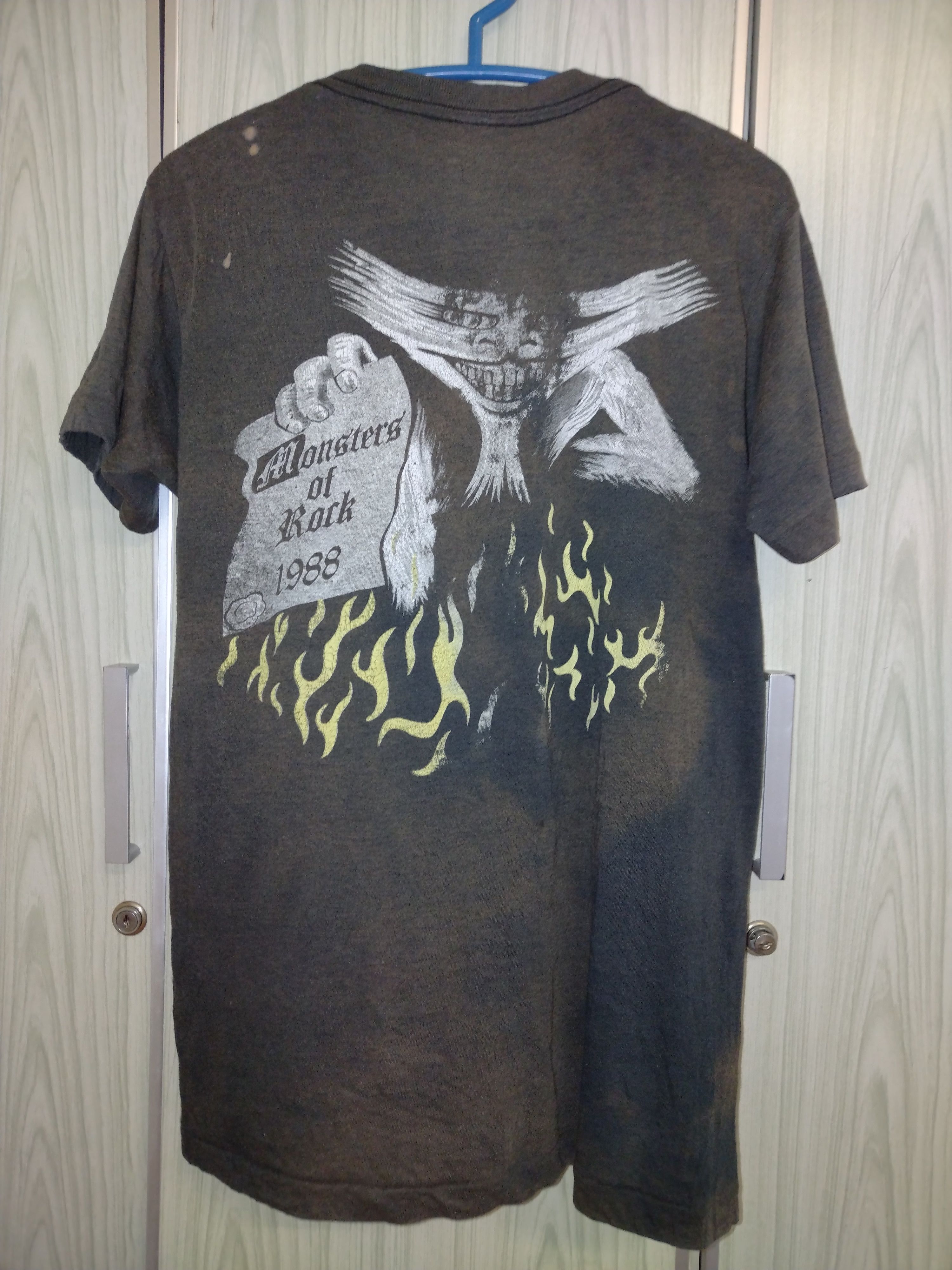 Band Tees × Iron Maiden × Vintage CRAZY SICK VTG '88 IRON MAIDEN FADED DISTRESSED Concert Tee Size US S / EU 44-46 / 1 - 3 Thumbnail