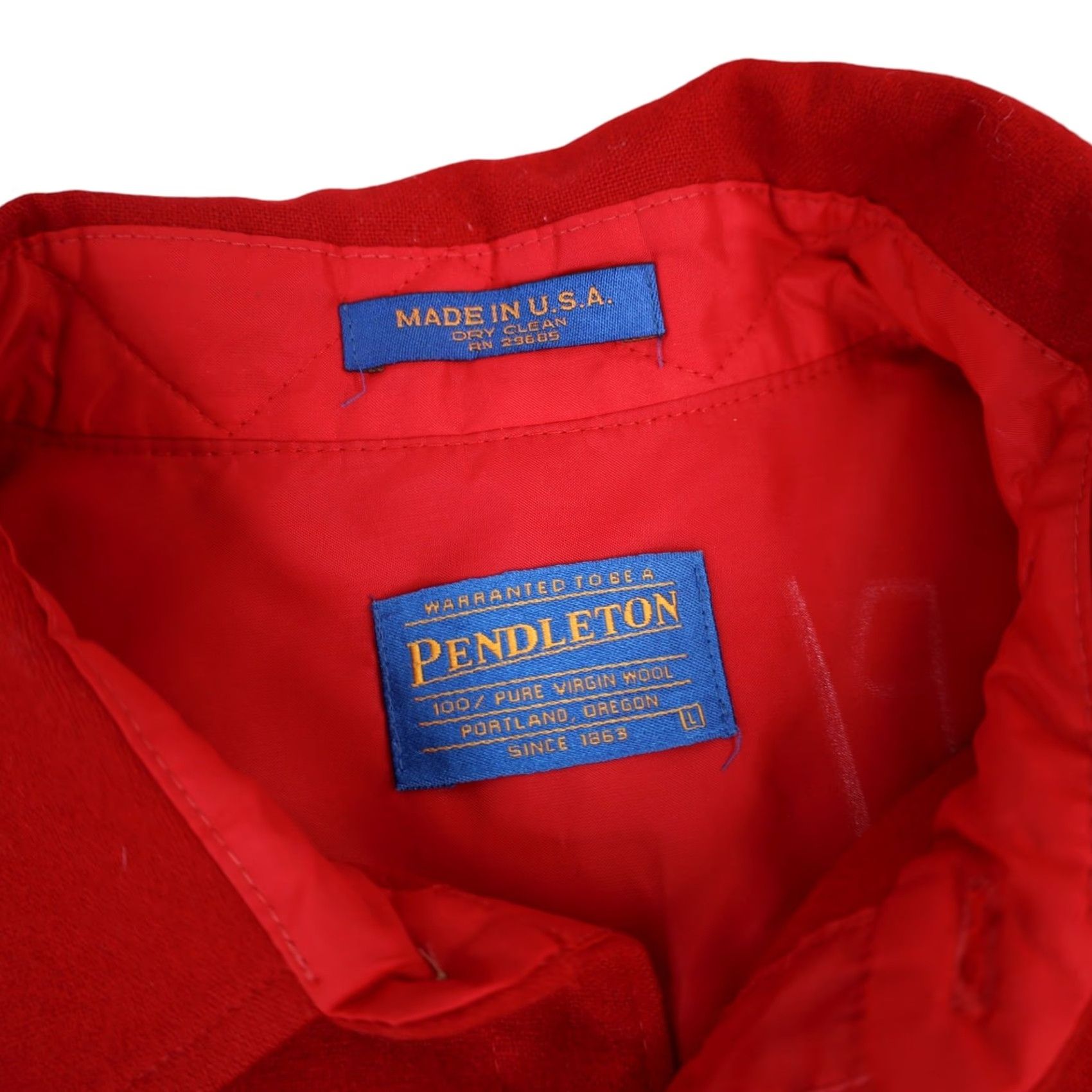 Pendleton VINTAGE Pendleton Button-Up Shirt Mens Large Red Wool 100% Wool Long Sleeve 8/10 Size US L / EU 52-54 / 3 - 7 Thumbnail