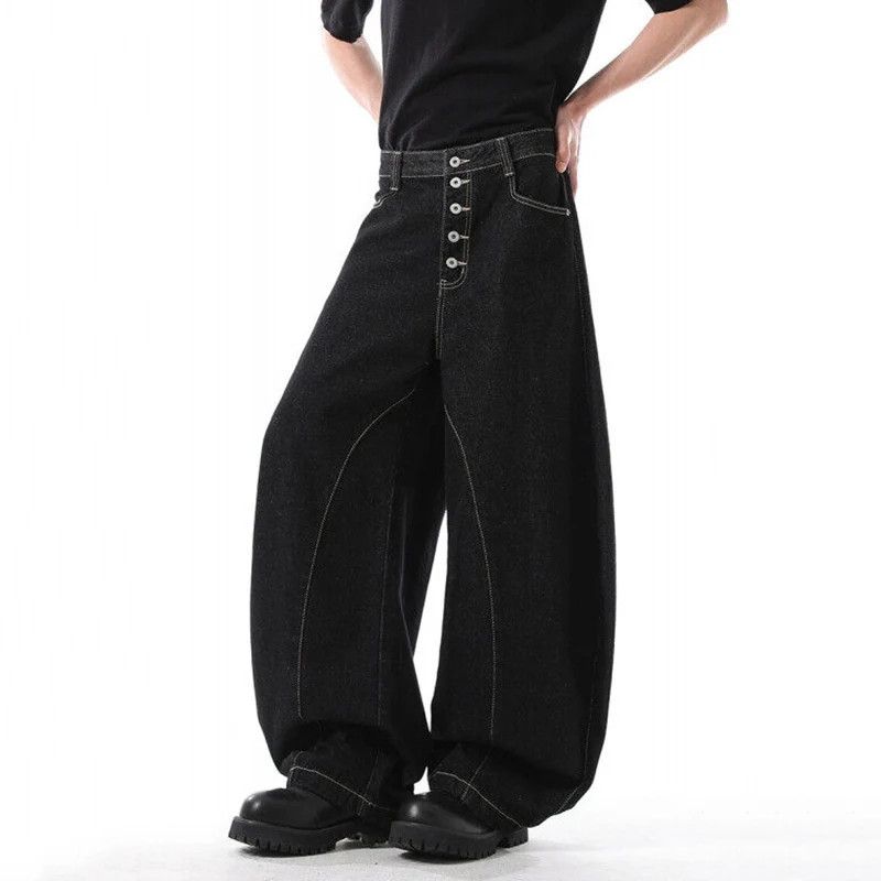 Japanese Brand × Jean Black Baggy Denim Jeans Size US 28 / EU 44 - 2 Thumbnail