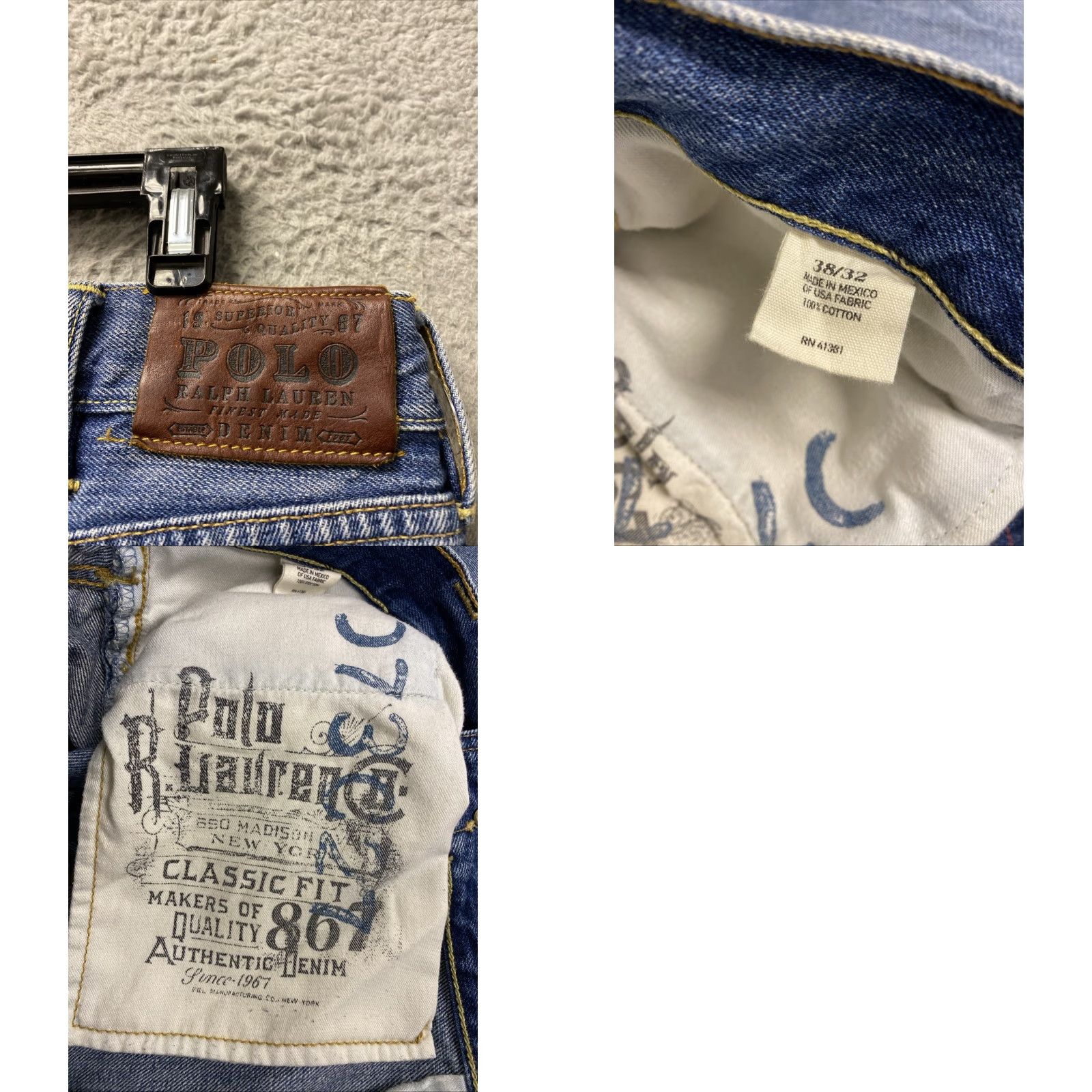 Polo Ralph Lauren VINTAGE Polo Ralph Lauren Jeans Men 38x32 Straight Denim Blue 90s Classic Size US M / EU 48-50 / 2 - 8 Thumbnail