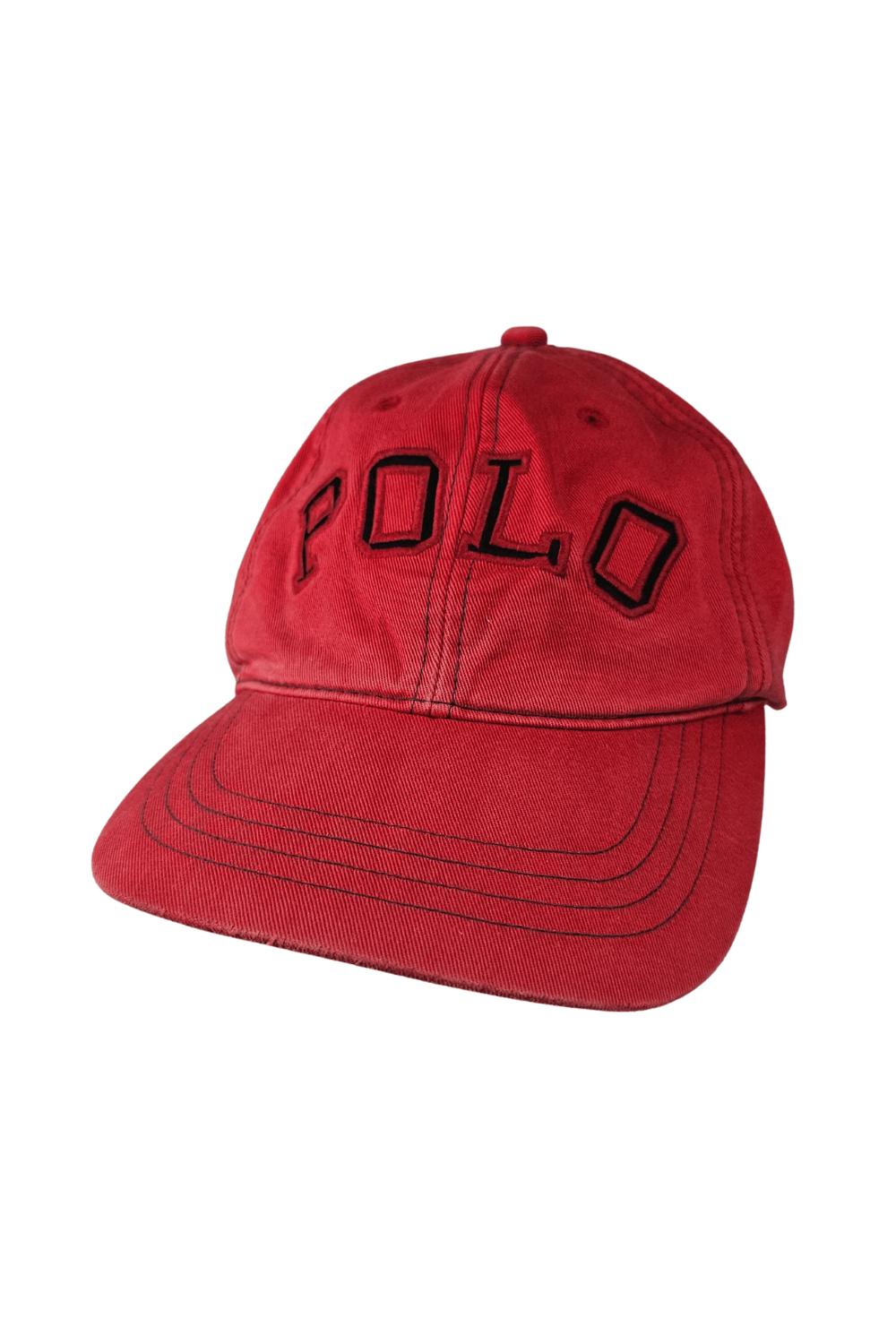 Polo Ralph Lauren 1990s Polo Sport Big-Spellout Cap - Red / Leather Strap Size ONE SIZE - 4 Thumbnail