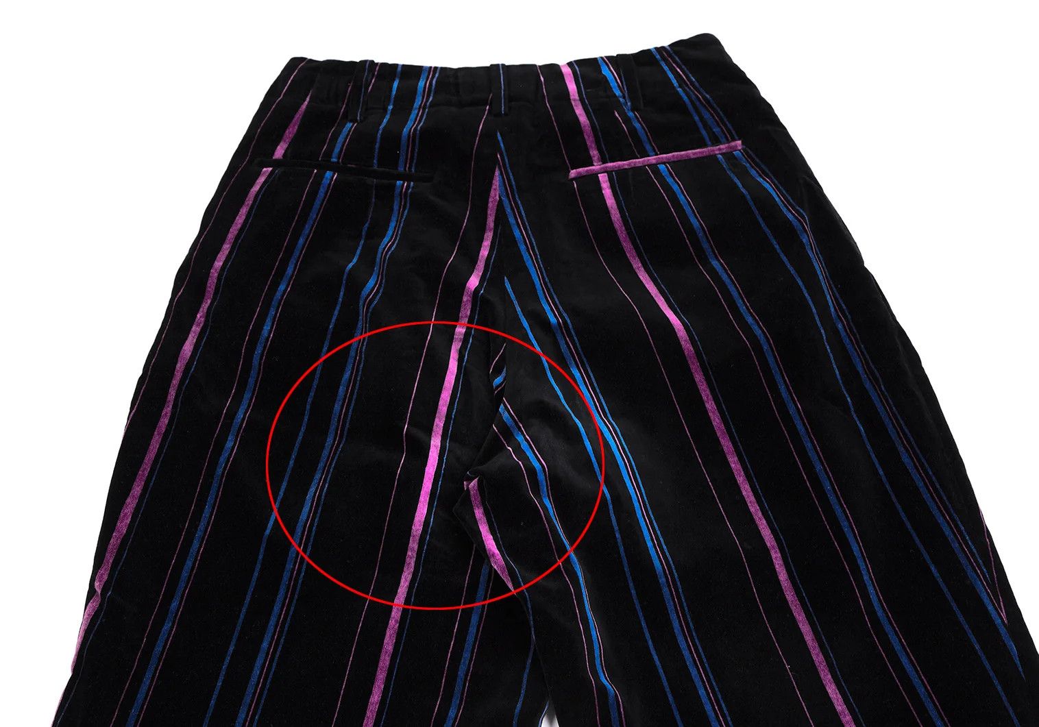 Yohji Yamamoto Yohji Yamamoto Velvet Multi-Stripe Tapered Pants Size US 30 / EU 46 - 14 Thumbnail