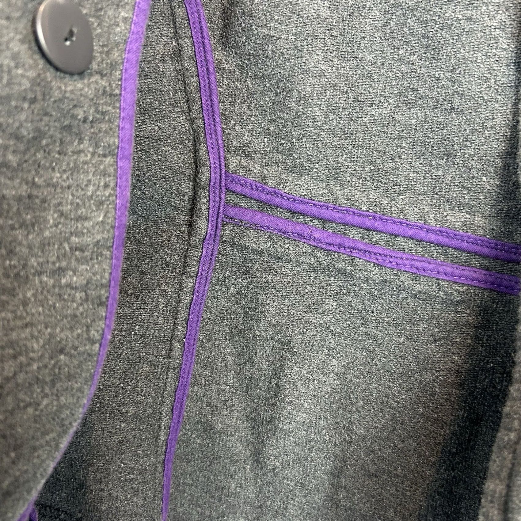Vintage Aéropostale Peacoat Jacket Womens M Gray Wool Solid Button Casual Short Coat/Jacket Size M / US 6-8 / IT 42-44 - 6 Thumbnail