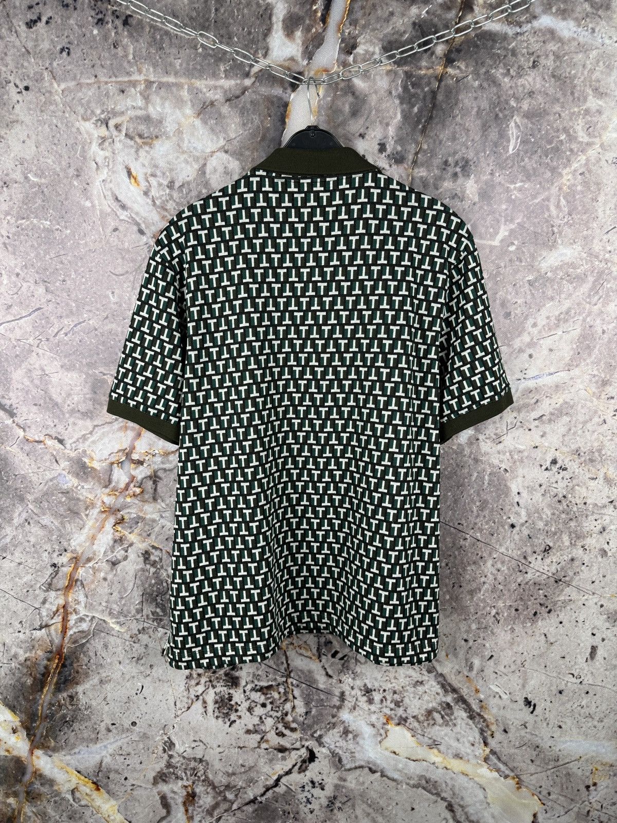 Ted Baker Ted Baker Geometric All-Over Print Polo Shirt Short Sleeve Size US XXL / EU 58 / 5 - 11 Thumbnail