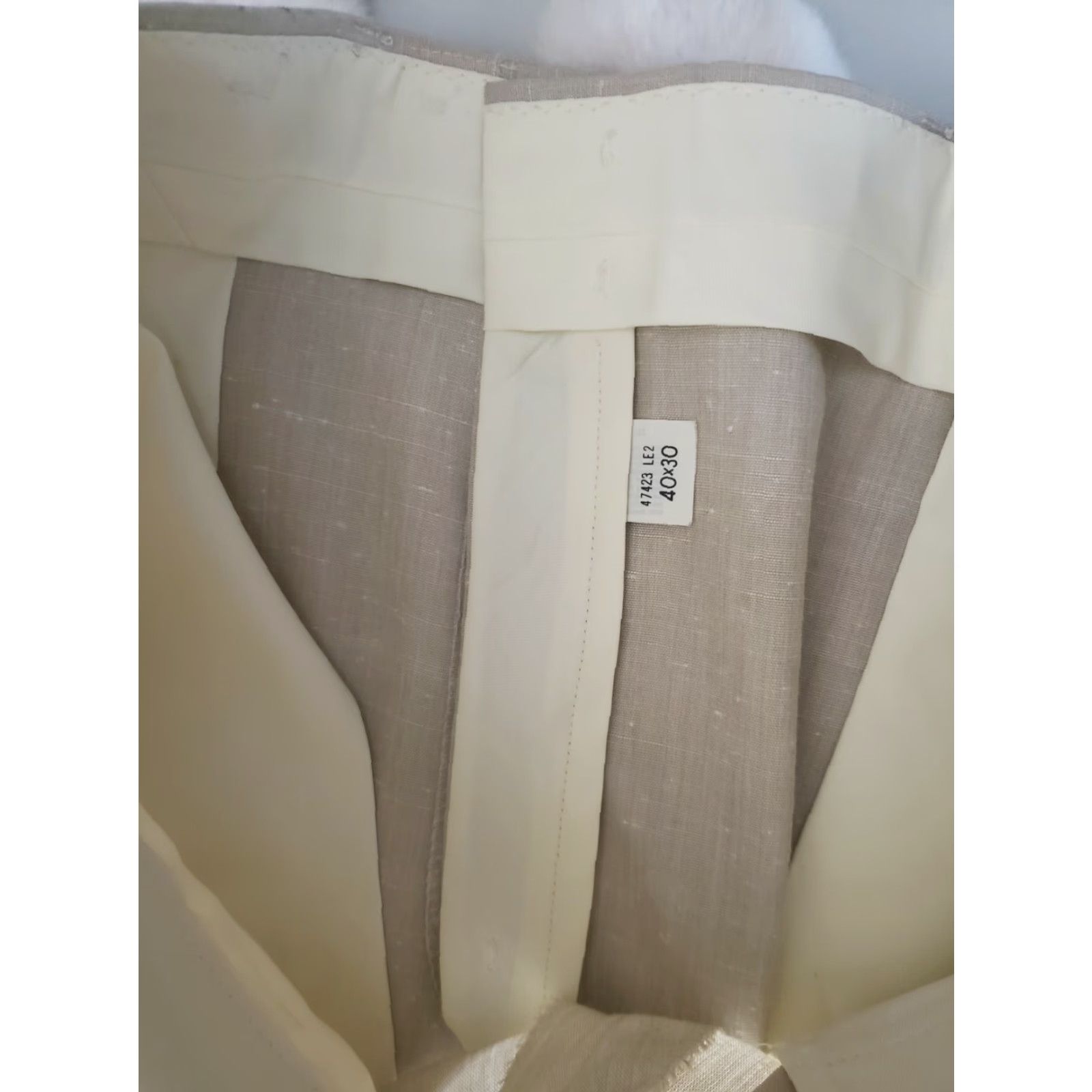 Haggar VINTAGE Haggar Presstige Dress Pants Flat Front NWT Summer Weight 40x30 Beige Regular 30 Inseam Mens Size US 40 / EU 56 - 7 Thumbnail