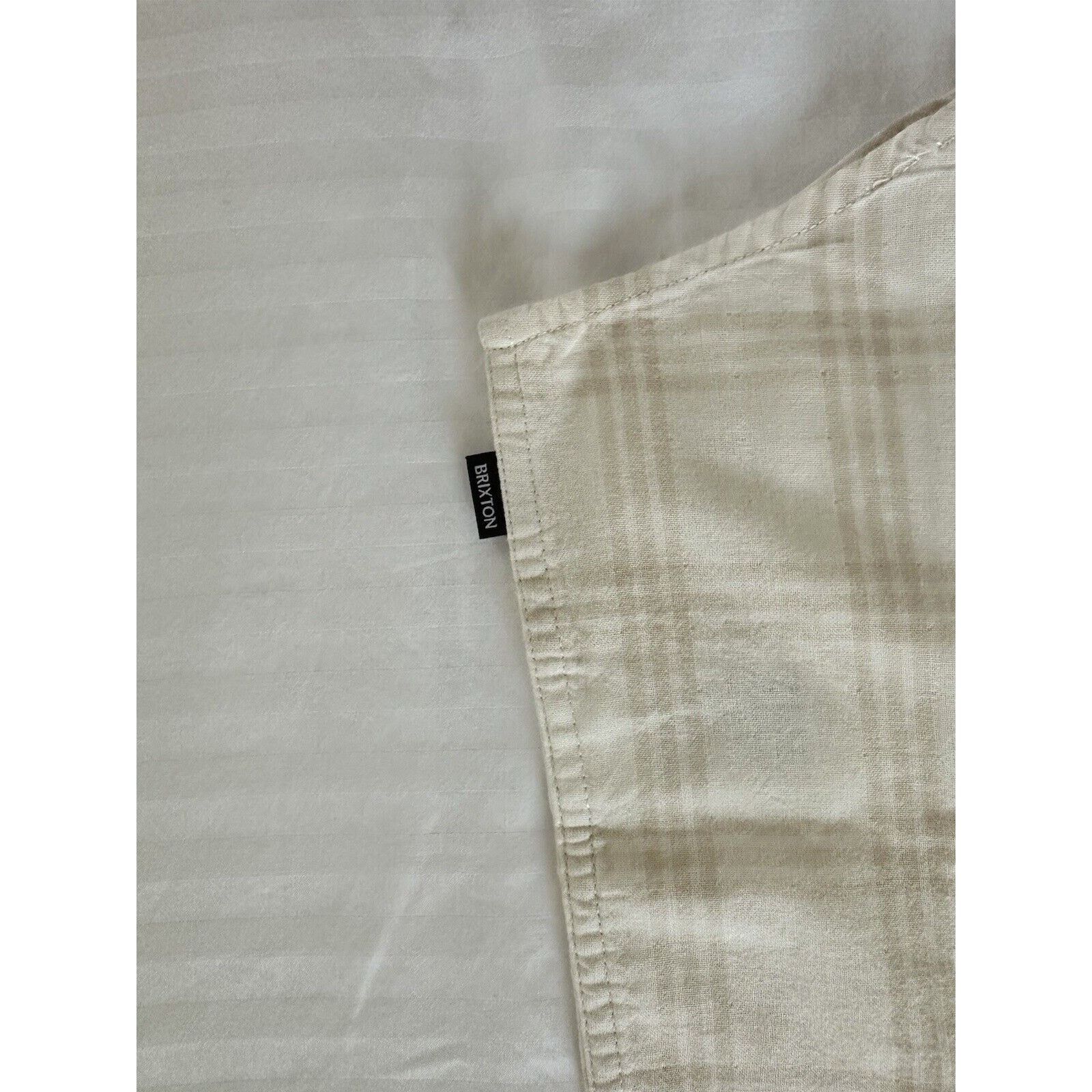 Brixton Button Down Shirt Cream Plaid Pattern Men's XL Brixton NWT Size US XL / EU 56 / 4 - 6 Thumbnail